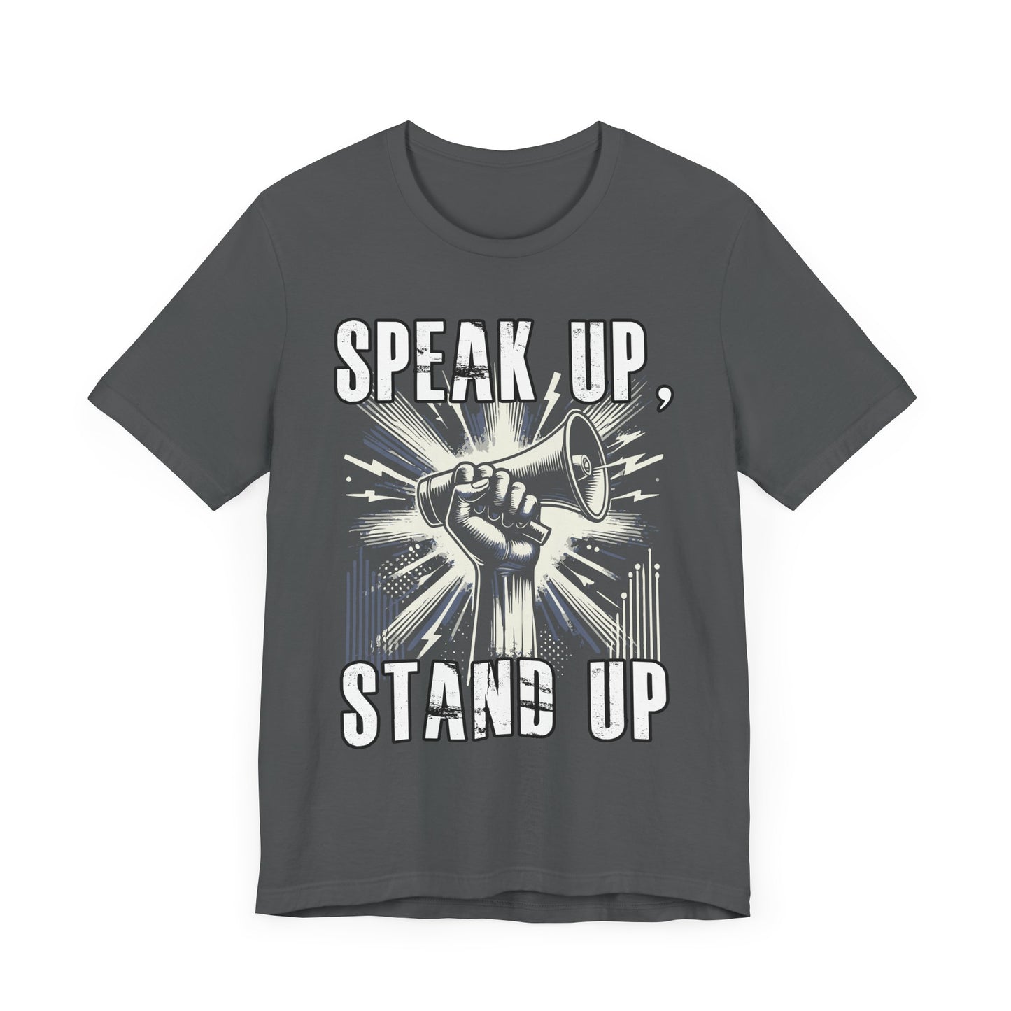 Speak Up, Stand Up | Hand Holding Raised Speaker Graphic T-Shirt