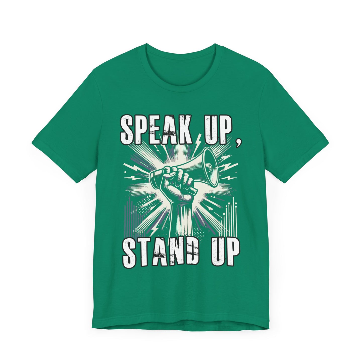 Speak Up, Stand Up | Hand Holding Raised Speaker Graphic T-Shirt
