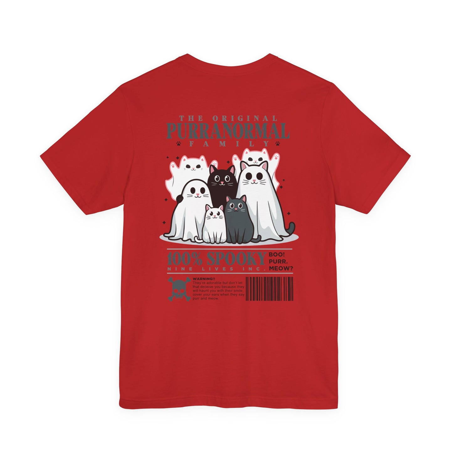 The Purranormal Family T-Shirt – Real and Ghost Cats Spooky Graphic