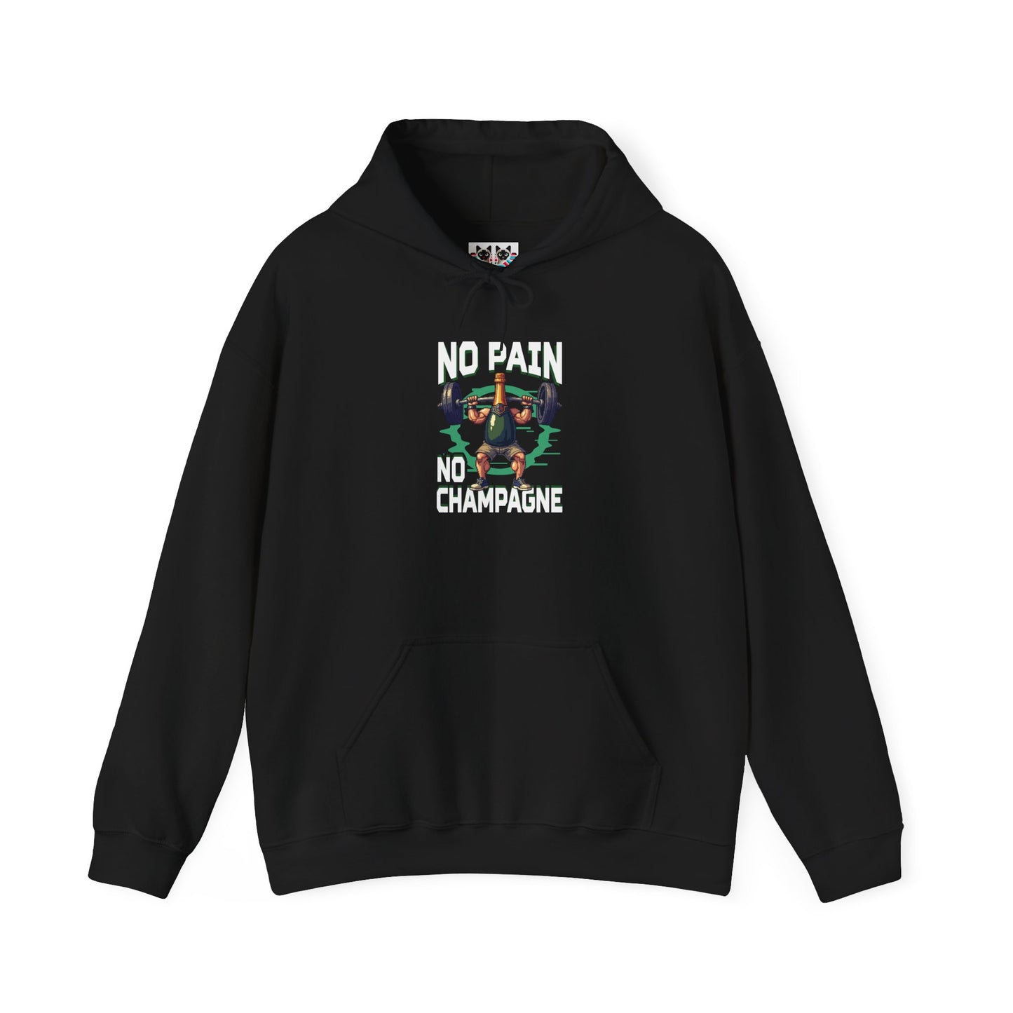 No Pain, No Champagne - Funny Gym & Fitness Hoodie