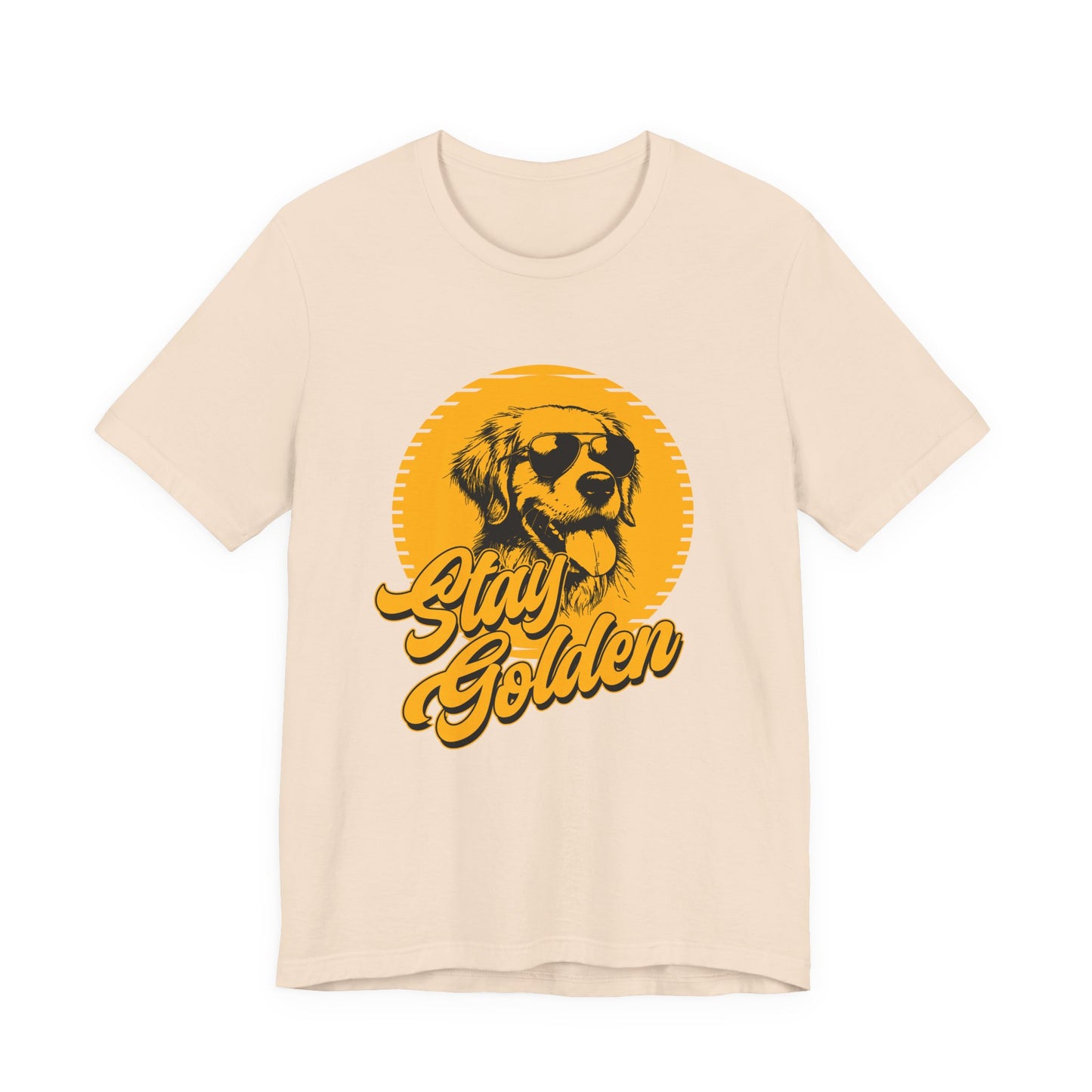 Stay Golden T-Shirt – Cool Golden Retriever with Sunglasses Graphic Tee