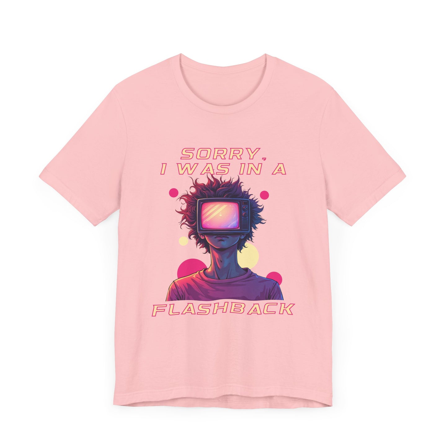 Sorry I Was in a Flashback – Retro TV Head Vintage Aesthetics and Nostalgic Vibes Graphic T-Shirt