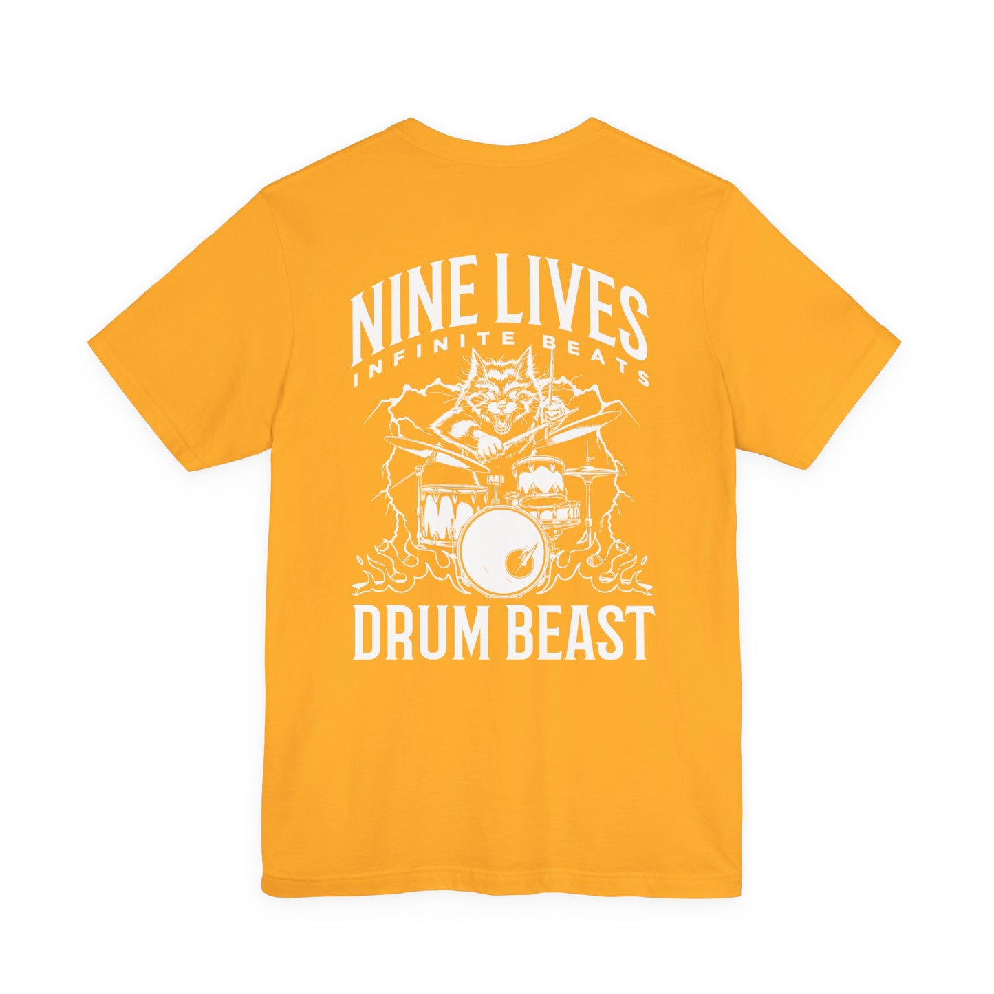 Nine Lives Infinite Beats DRUM BEAST T-Shirt – Furious Car Drum Machine Graphic