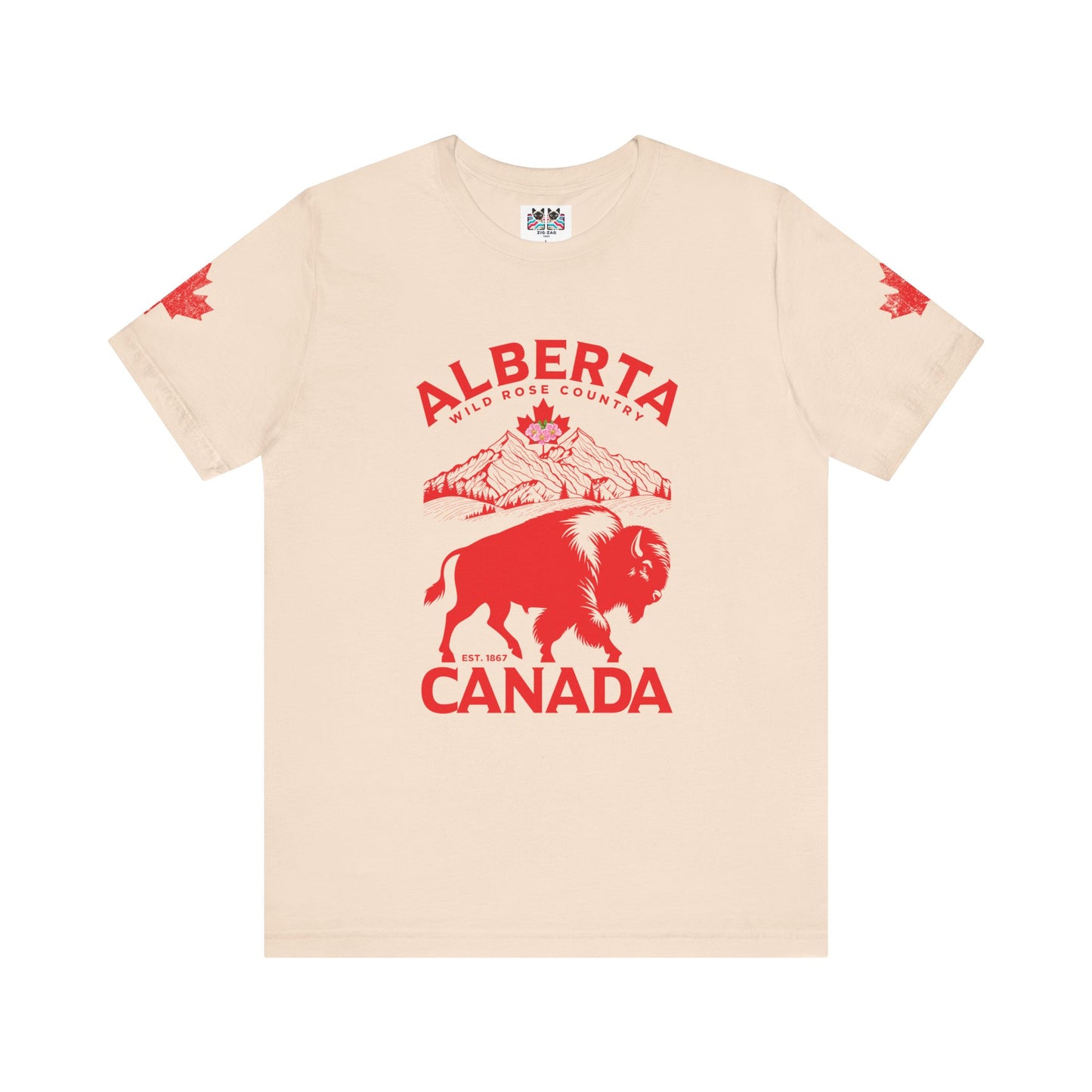 Alberta Wild Rose Country Bison T-Shirt