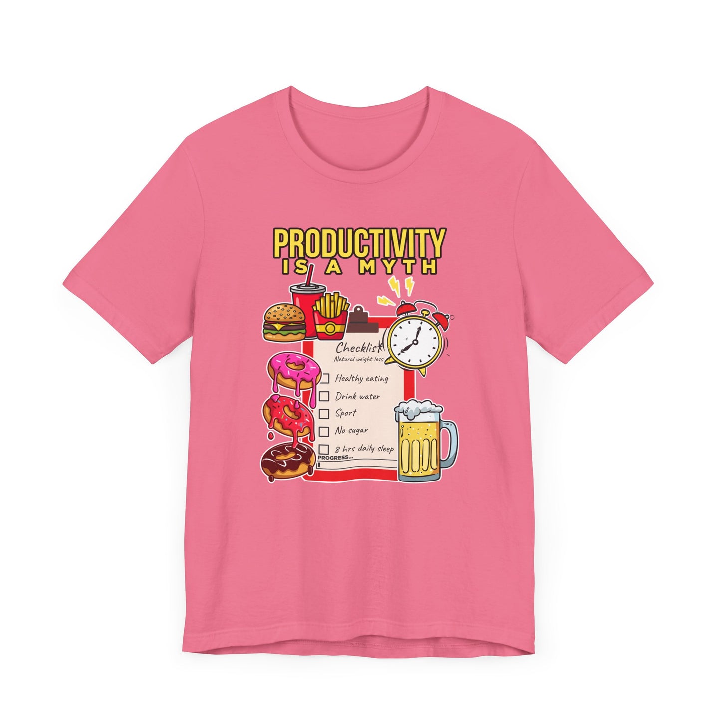 Productivity is a Myth Tee, Anti Hustle Culture Shirt, Lazy Life Graphic, Satirical Work Message Top, Modern Mindset Gift