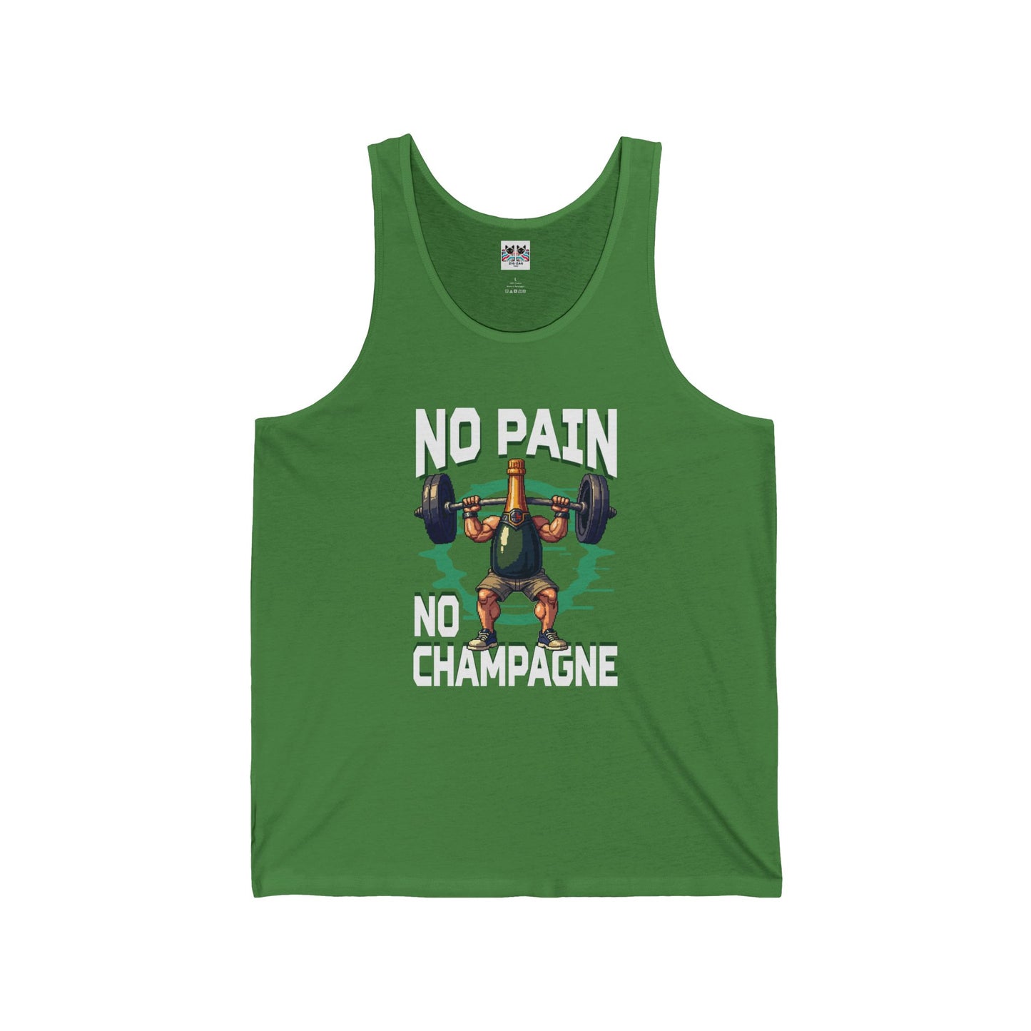 No Pain, No Champagne - Funny Gym & Fitness Tank Top