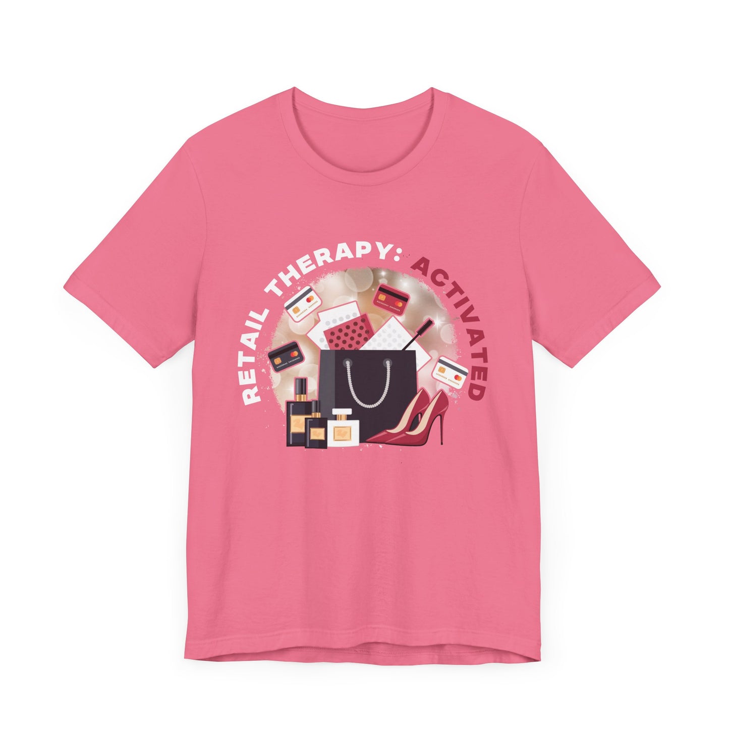 Retail Therapy Activated | Floating Cards & Shopping Haul Graphic T-Shirt