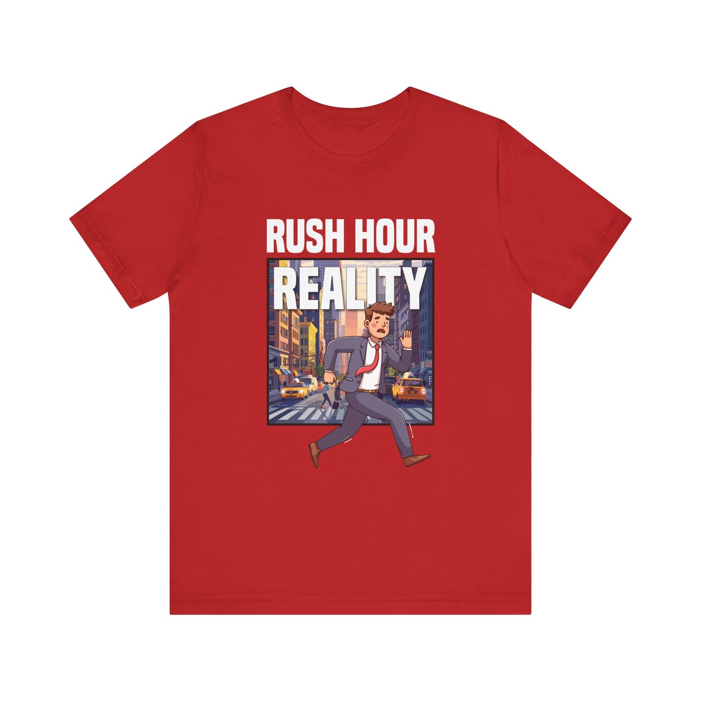Rush Hour Reality Urban Commute Graphic Tee for City Warriors Navigating Chaos Hustle and Subway Stops Like Daily Champions