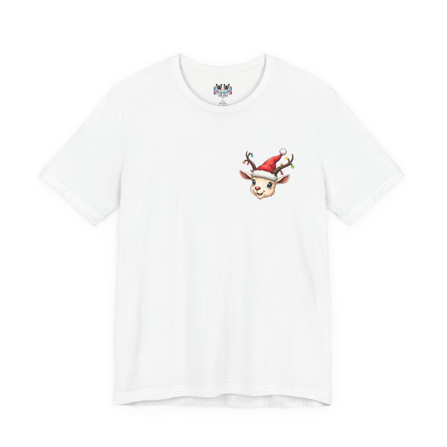 Christmas Goat with Santa Hat and Lights T-Shirt