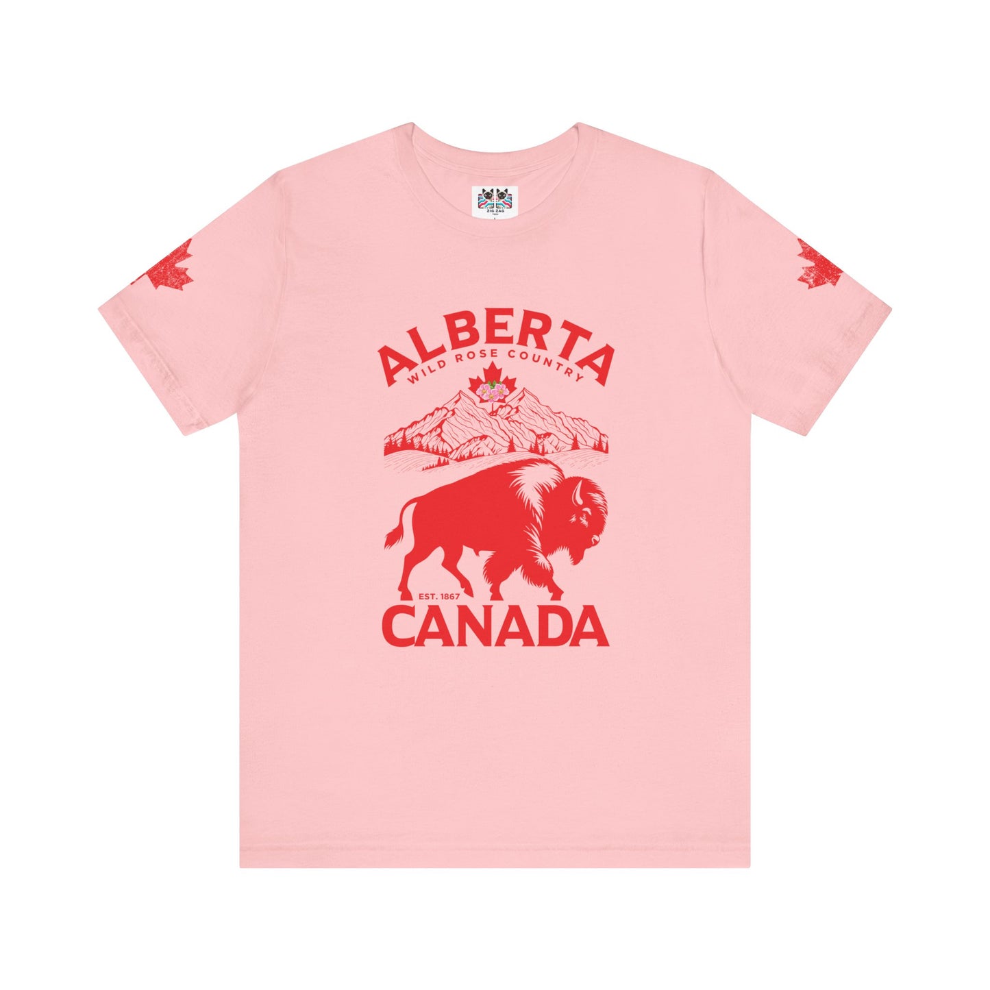 Alberta Wild Rose Country Bison T-Shirt
