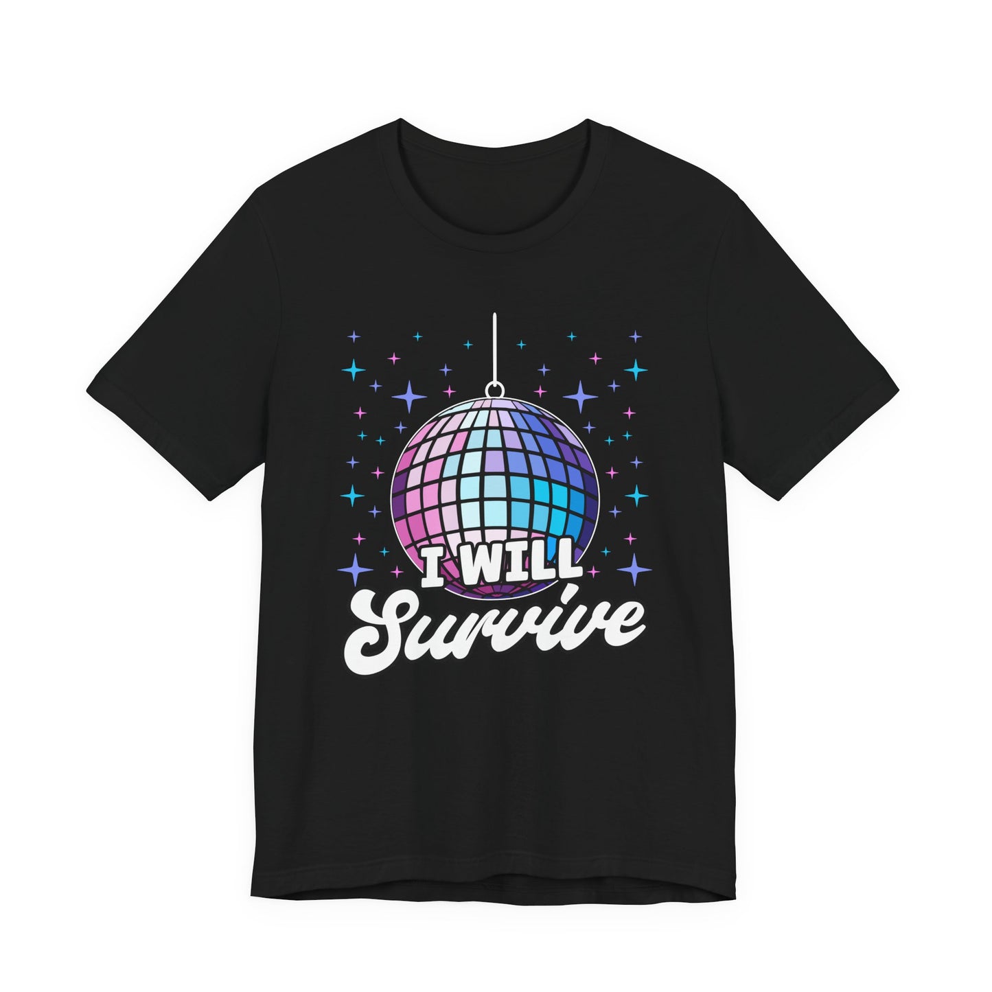 I Will Survive Disco Ball T-Shirt – Retro Party Dance Floor Graphic Tee