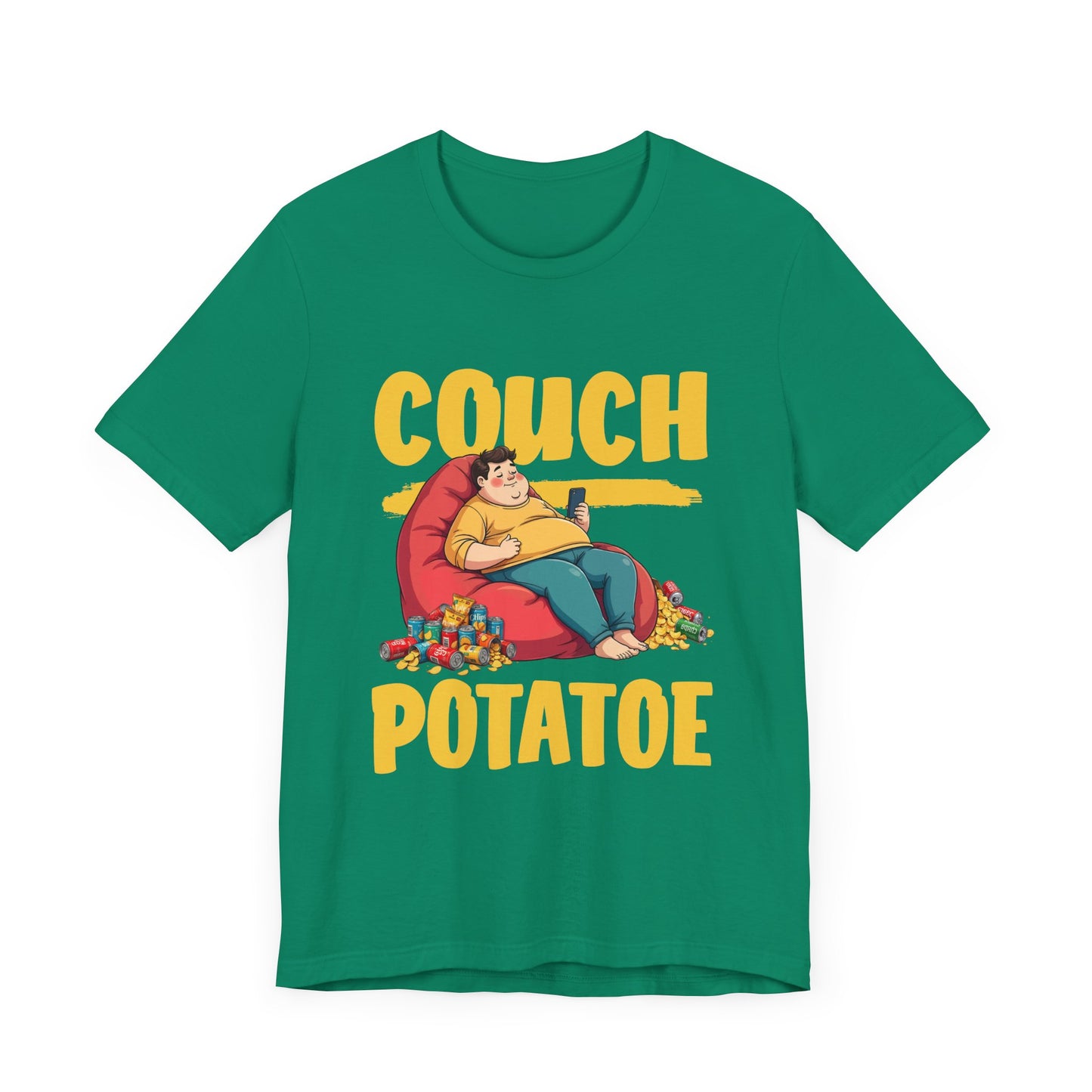 Couch Potato Shirt, Funny Snack Life Tee, Lazy Comfort Cartoon T Shirt, Homebody Humor Apparel, Chill Mode Vibes, Food Lover Top