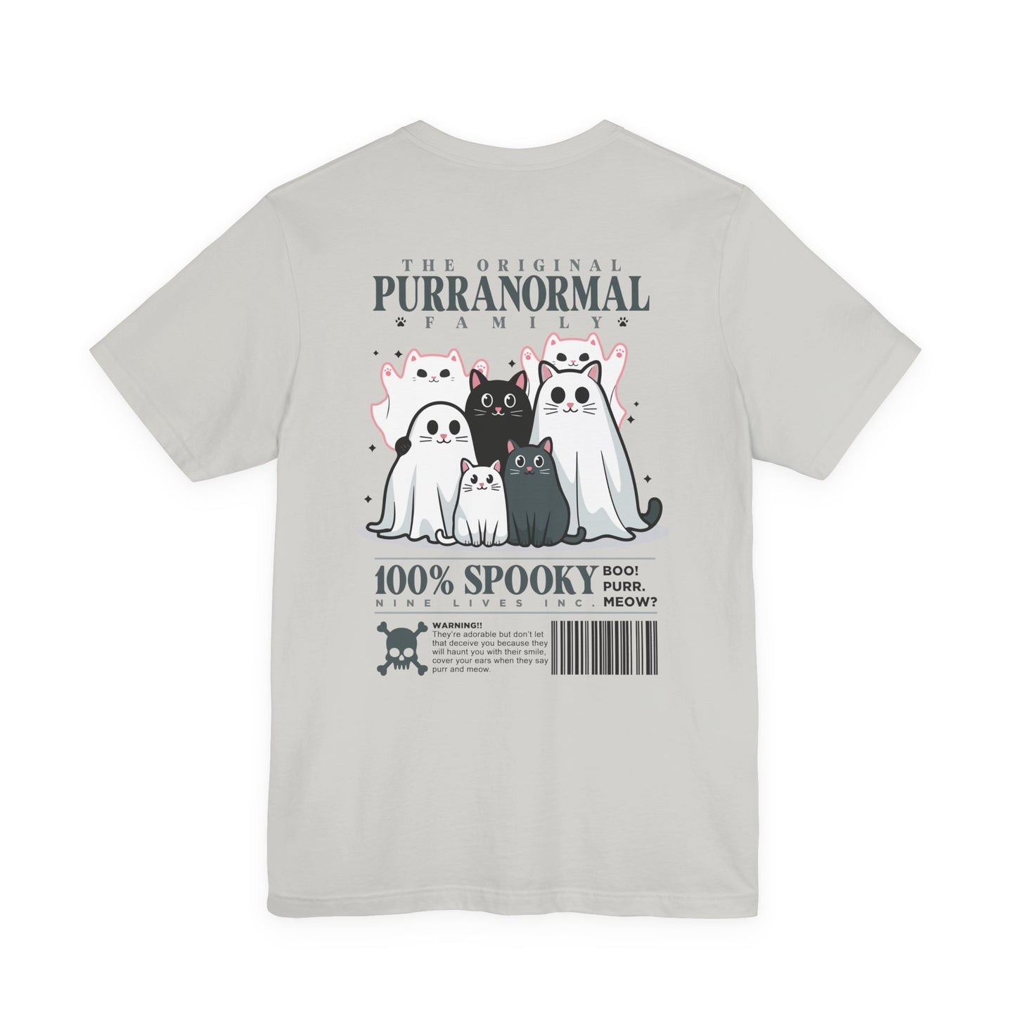 The Purranormal Family T-Shirt – Real and Ghost Cats Spooky Graphic