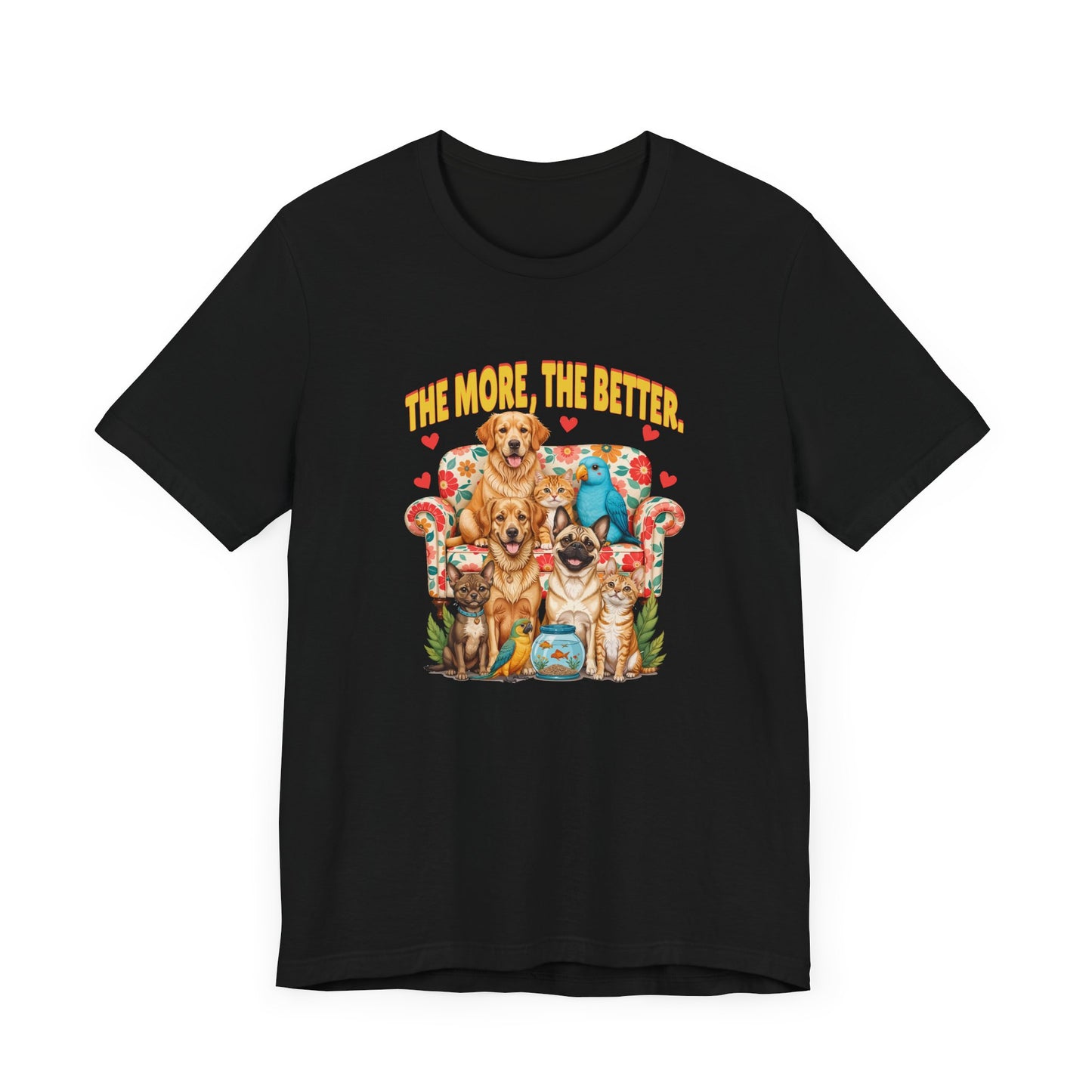The More Paws The Better Shirt Funny Pet Family Tee for Multi Pet Homes and Animal Lovers Who Think More Fur Equals More Joy