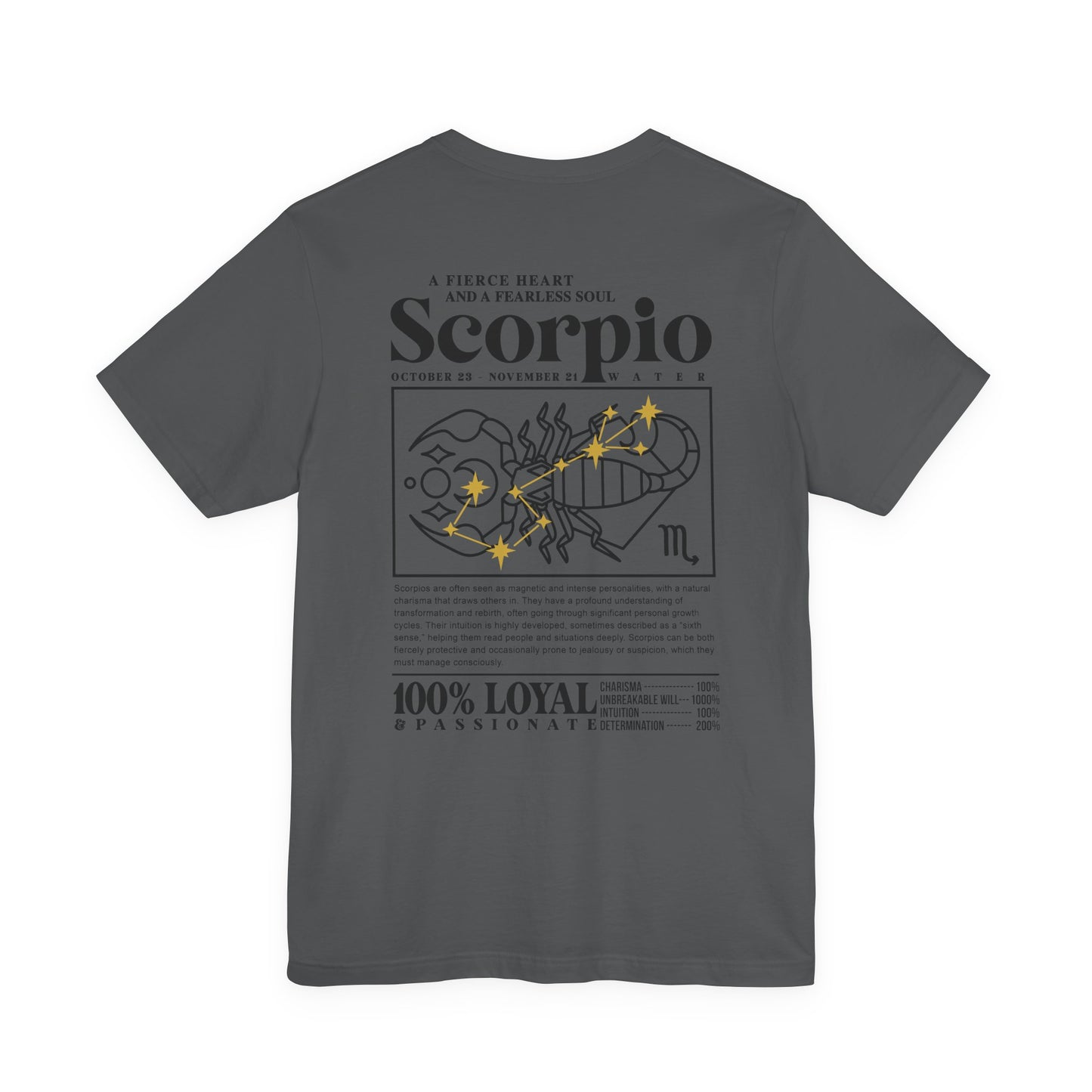 Scorpio Fierce Heart T-Shirt – Zodiac Sign with Bold Scorpion Graphic