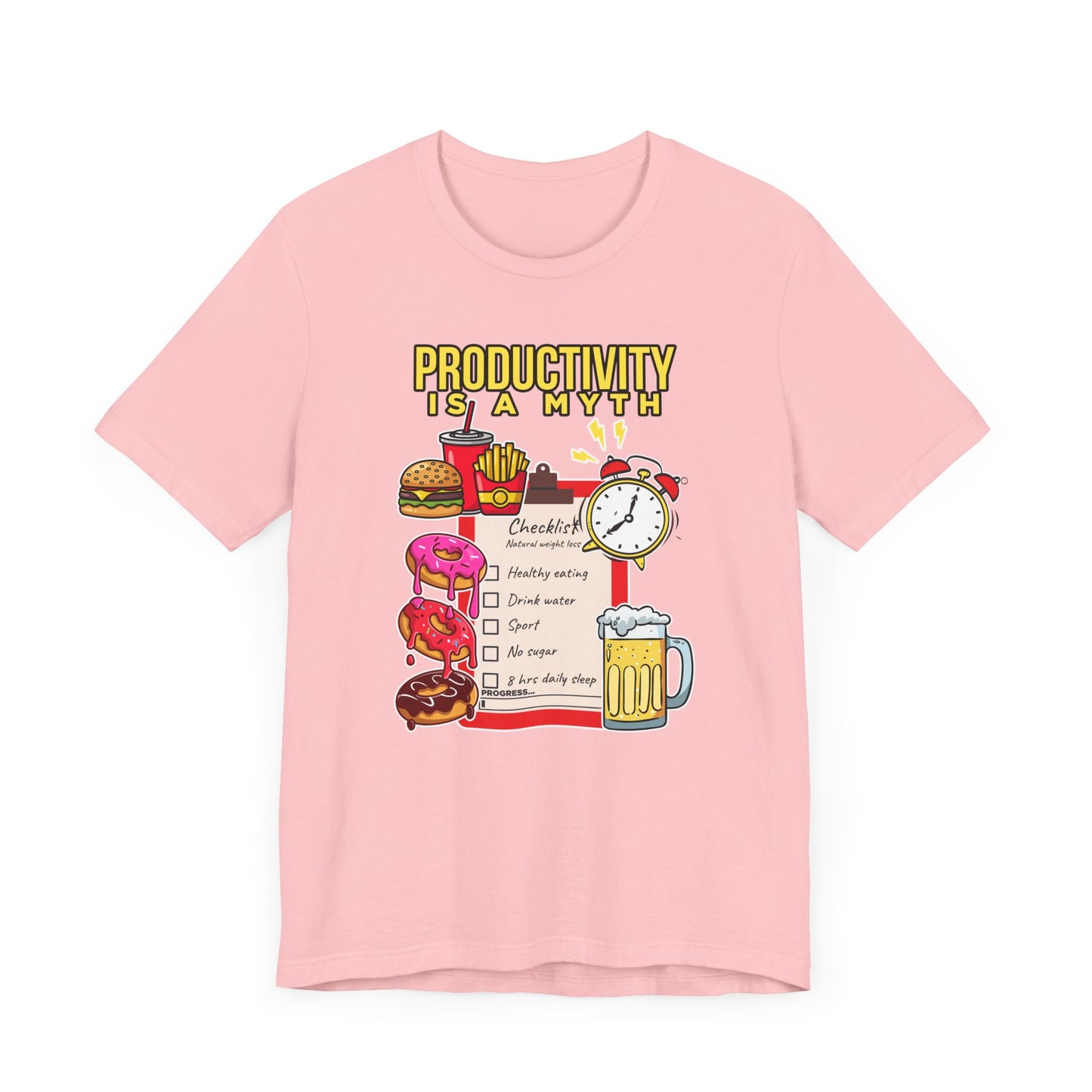 Productivity is a Myth Tee, Anti Hustle Culture Shirt, Lazy Life Graphic, Satirical Work Message Top, Modern Mindset Gift