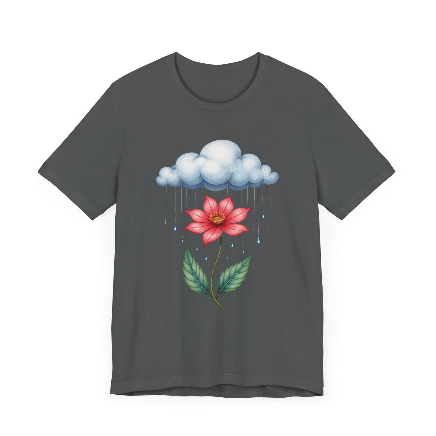 No Rain No Flowers Shirt Uplifting Growth Message Tee for Resilient Souls Who Know That Every Storm Brings Something Beautiful to Bloom