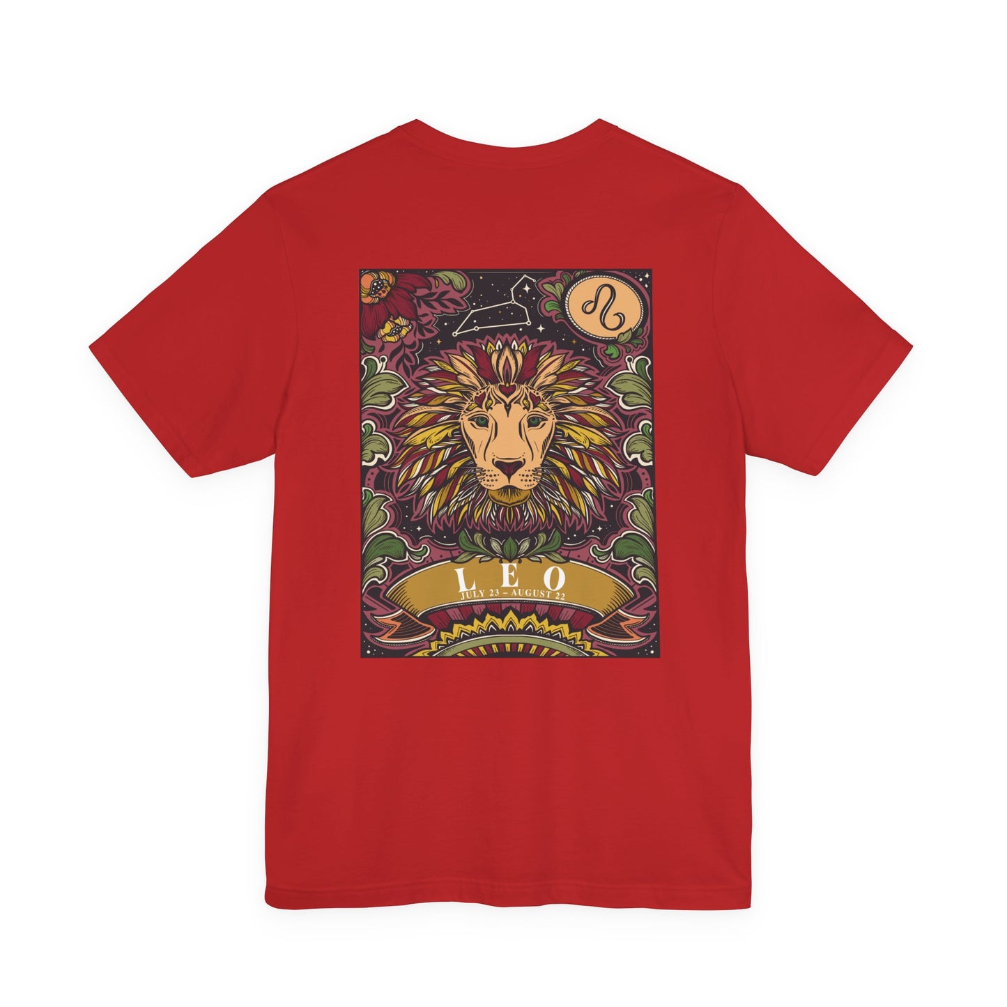 Leo Constellation & Floral Zodiac T-Shirt – July 23 to August 22