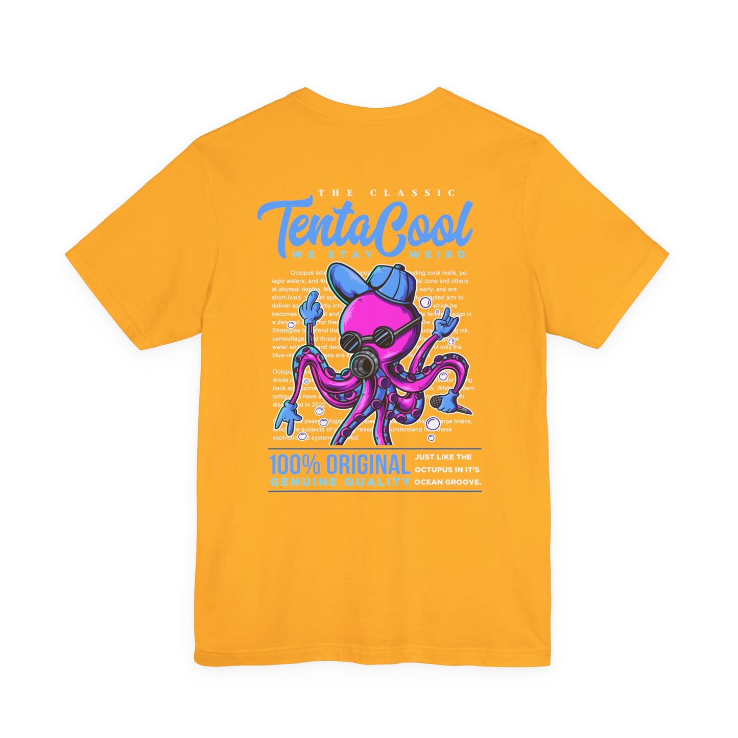 The Classic Tentacool T-Shirt – Purple Robotic Octopus with Mic and Bubbles
