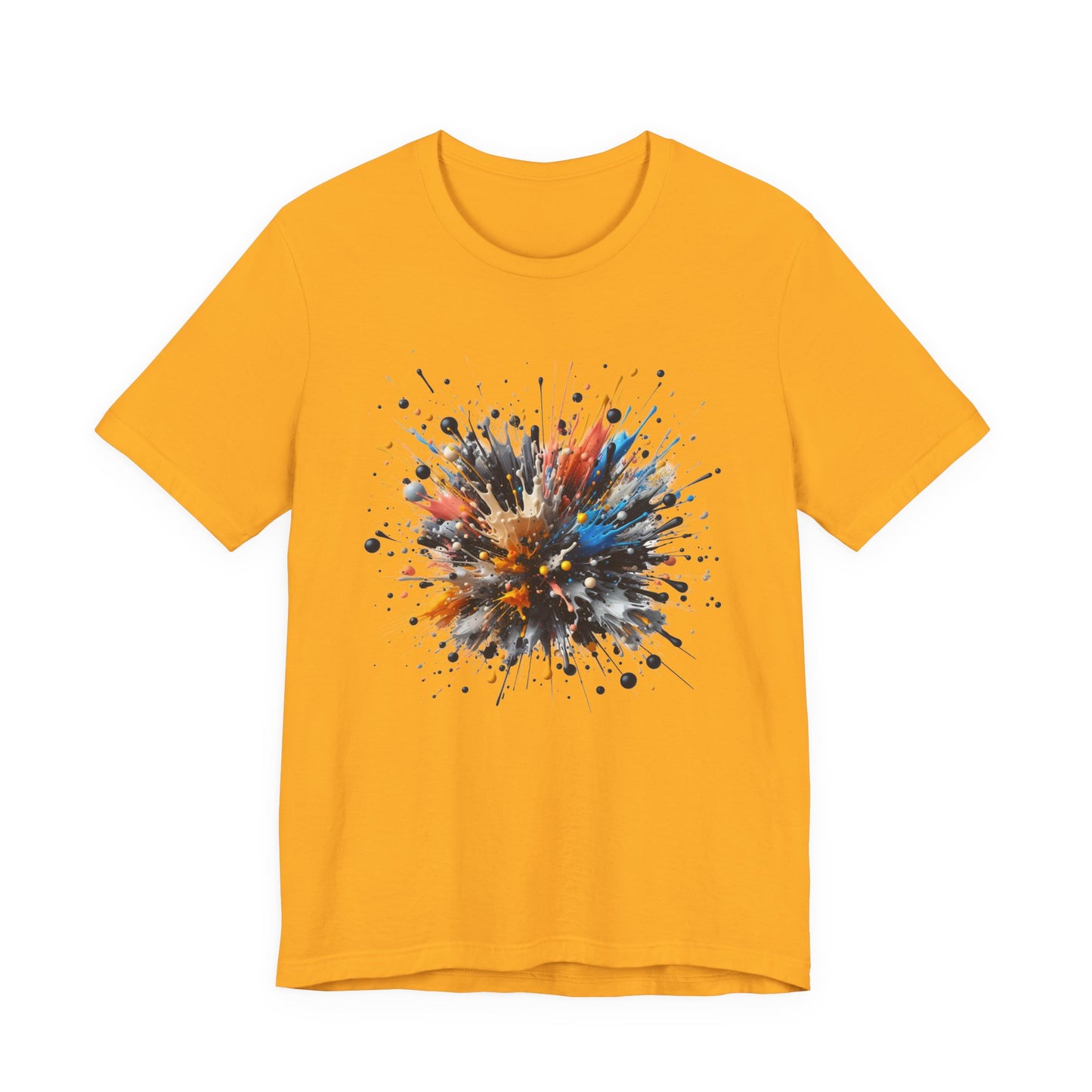 Splatter Chaos – Colorful Abstract Paint Explosion T-Shirt