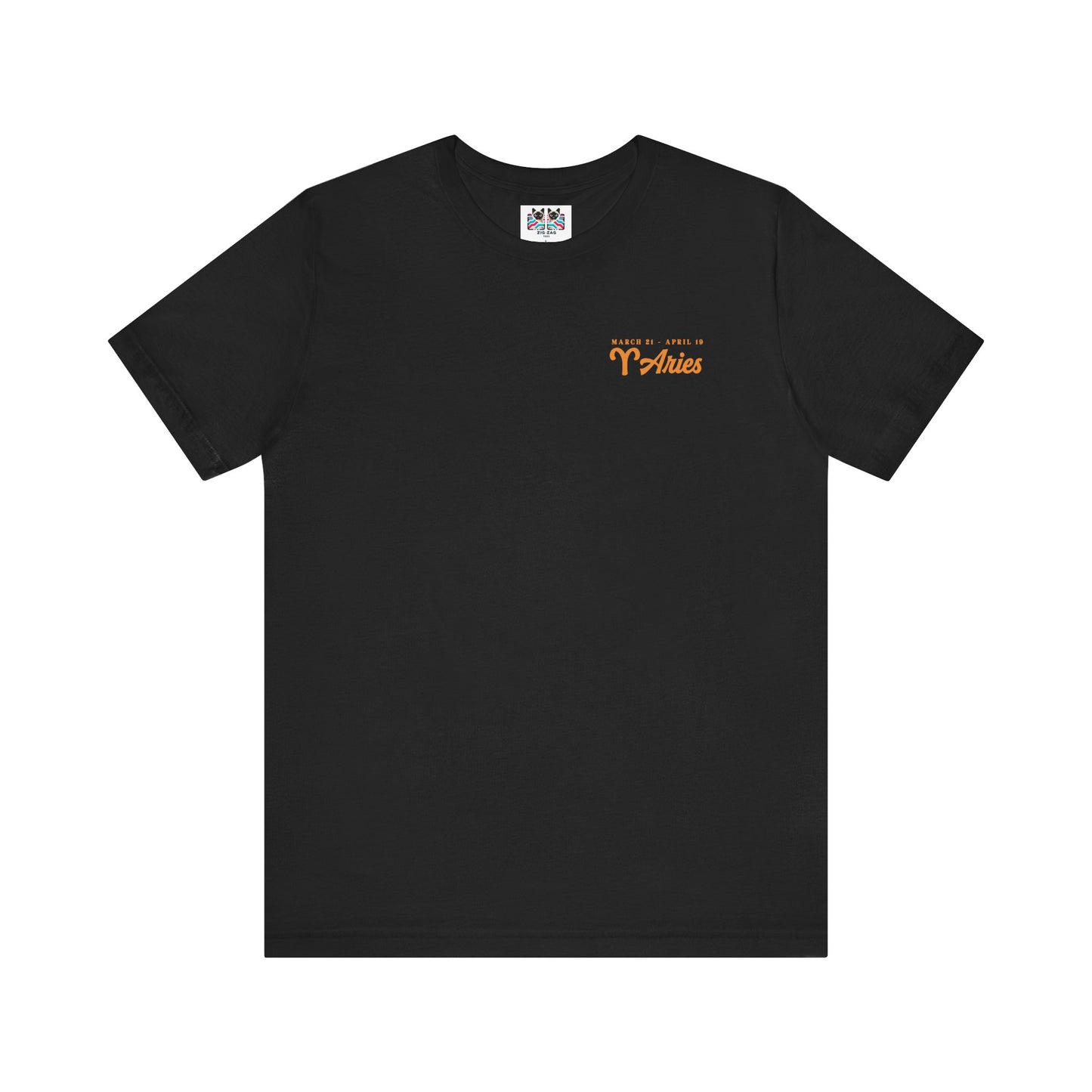 Aries Fueled by Fire T-Shirt – Ram Head with Zodiac Astrological Wheel
