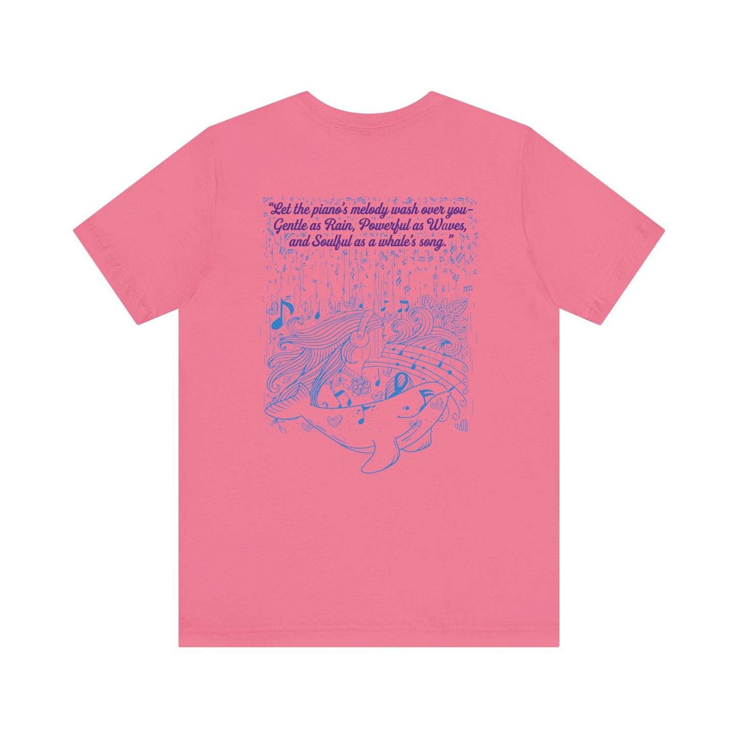 Gentle Rain, Powerful Waves, Soulful Whale Song Piano T-Shirt