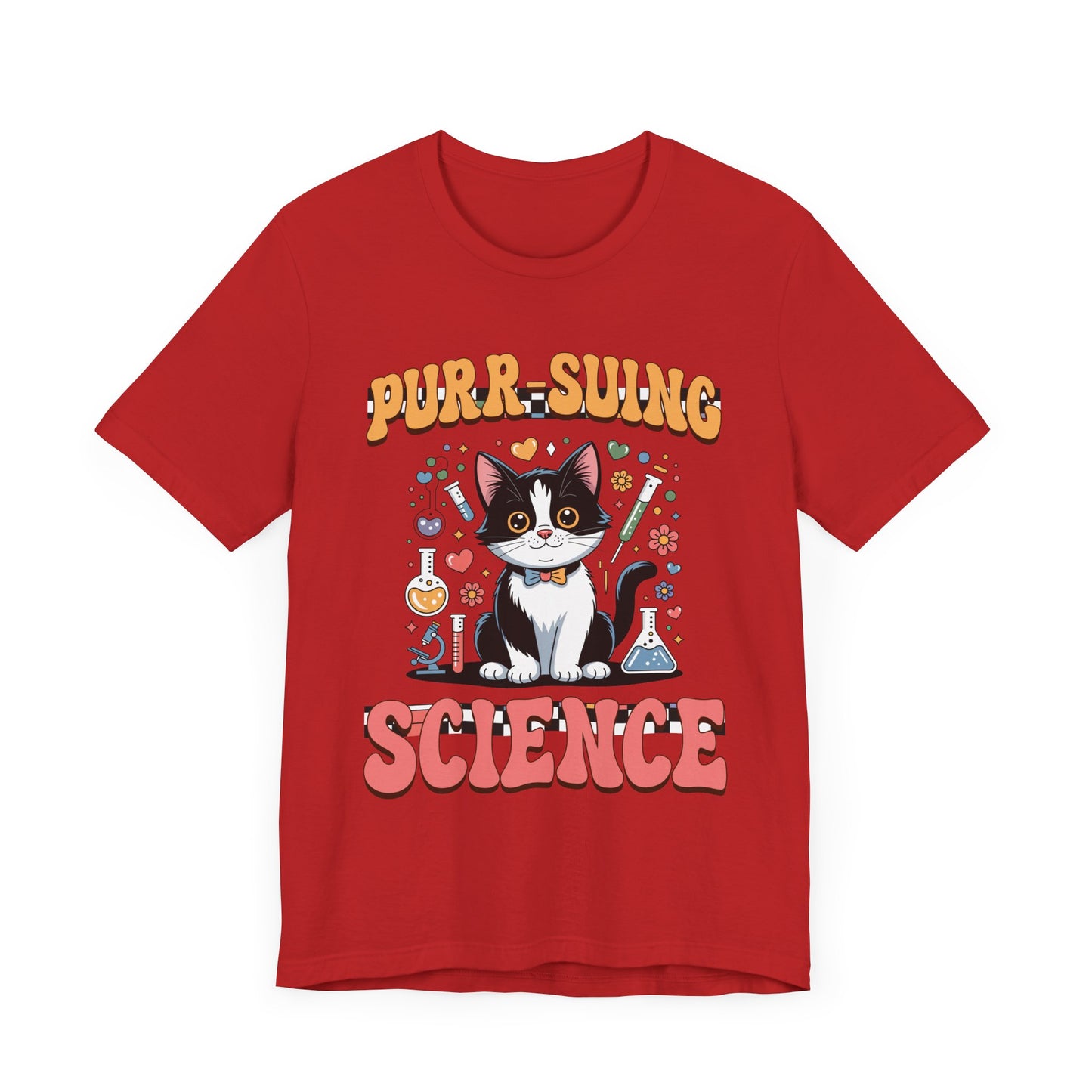 Cat Science T-Shirt – Purr-suing Science Pun for STEM Fans