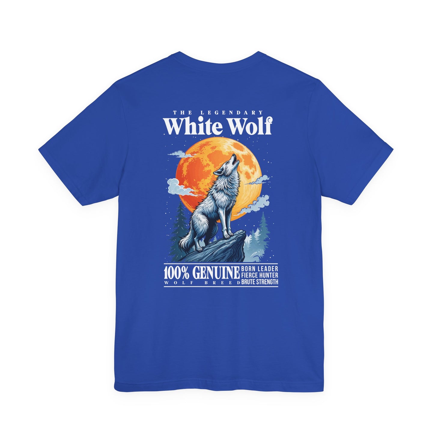 The Legendary White Wolf T-Shirt – Majestic Wolf Howling at Full Moon