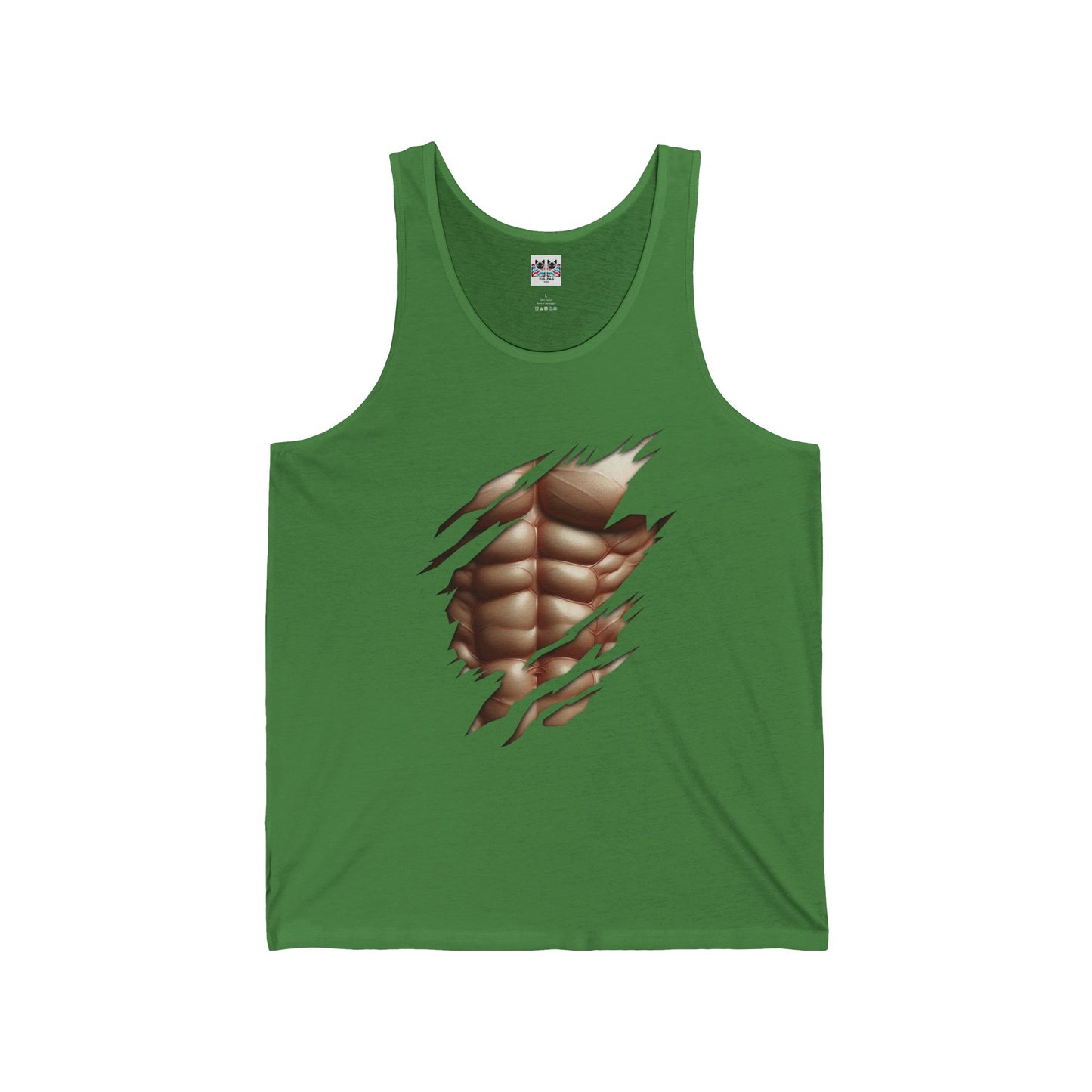 Fake Muscles Ripped Torn Chest - Six Pack Abs Workout Tank Top