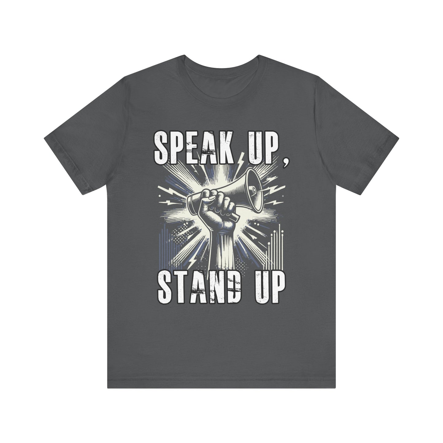 Speak Up, Stand Up | Hand Holding Raised Speaker Graphic T-Shirt