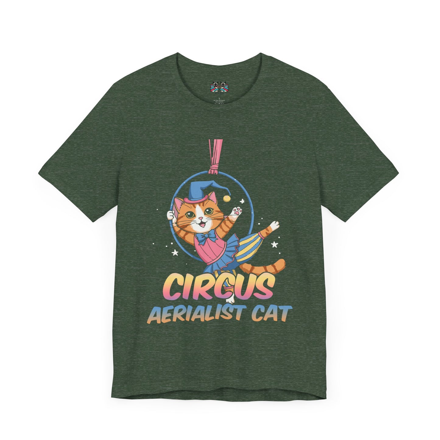 Circus Aerialist Cat - Cute and Funny Performer T-Shirt
