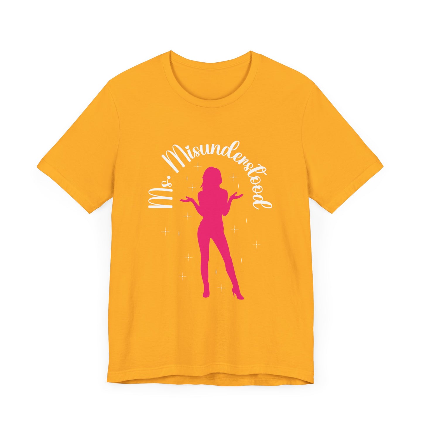 Ms Misunderstood Shirt, Confident Anime Girl Tee, Pink Silhouette Sass T Shirt, Bold Feminine Energy Apparel, Sassy Girl Power Graphic Top