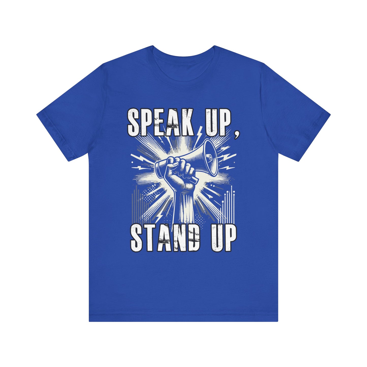 Speak Up, Stand Up | Hand Holding Raised Speaker Graphic T-Shirt