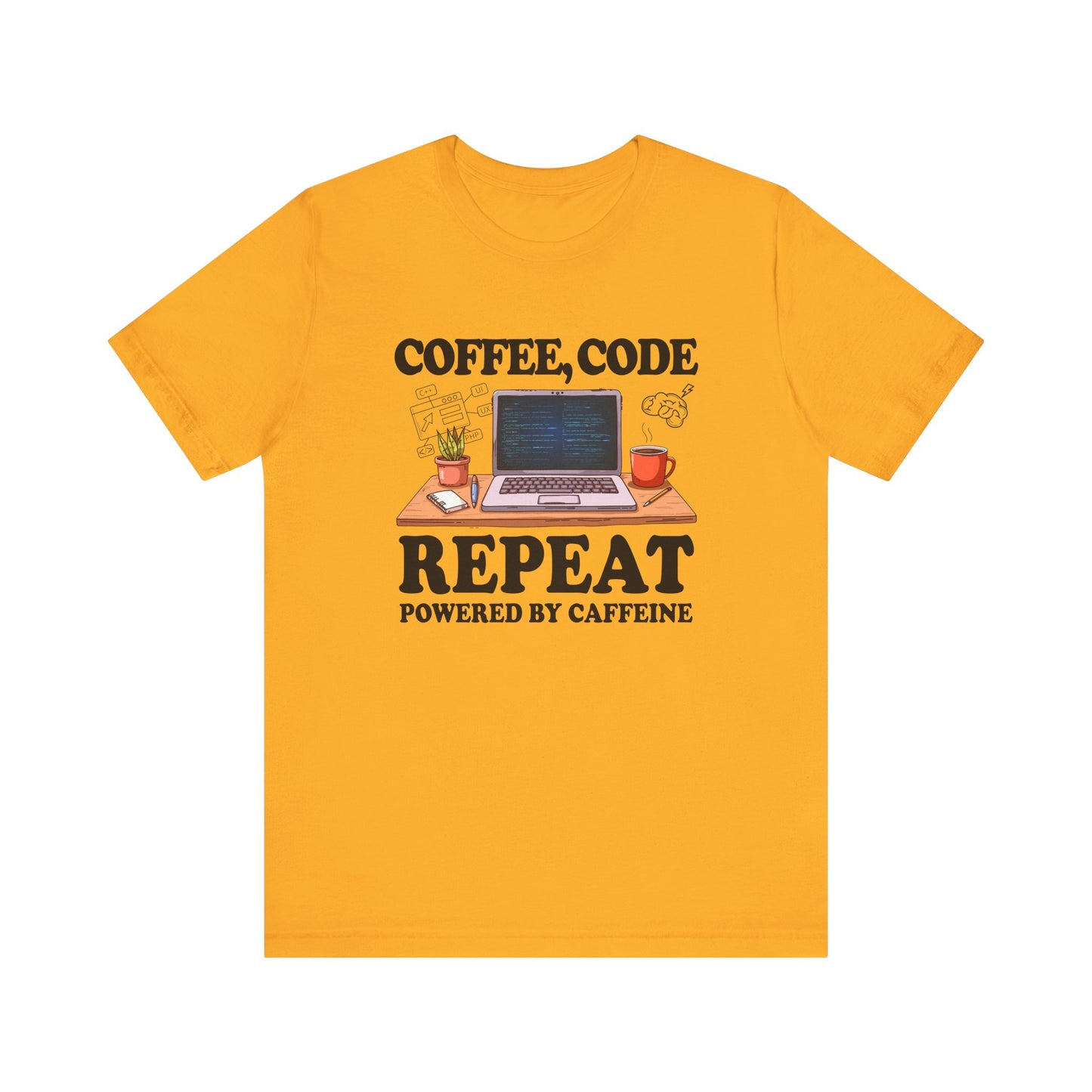 Coffee, Code, Repeat Official Graphic Statement Tee for Bold Minds, Modern Thinkers, and Everyday Expression Everywhere