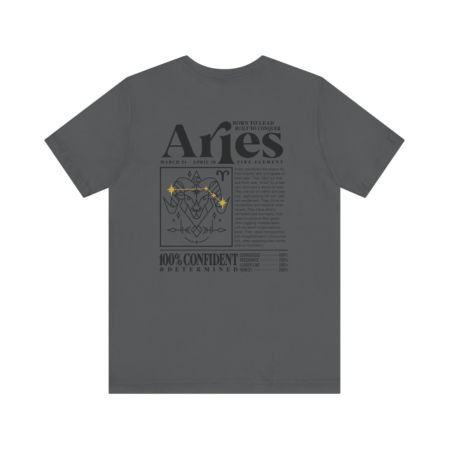 Aries Zodiac T-Shirt – Born to Lead, Built to Conquer