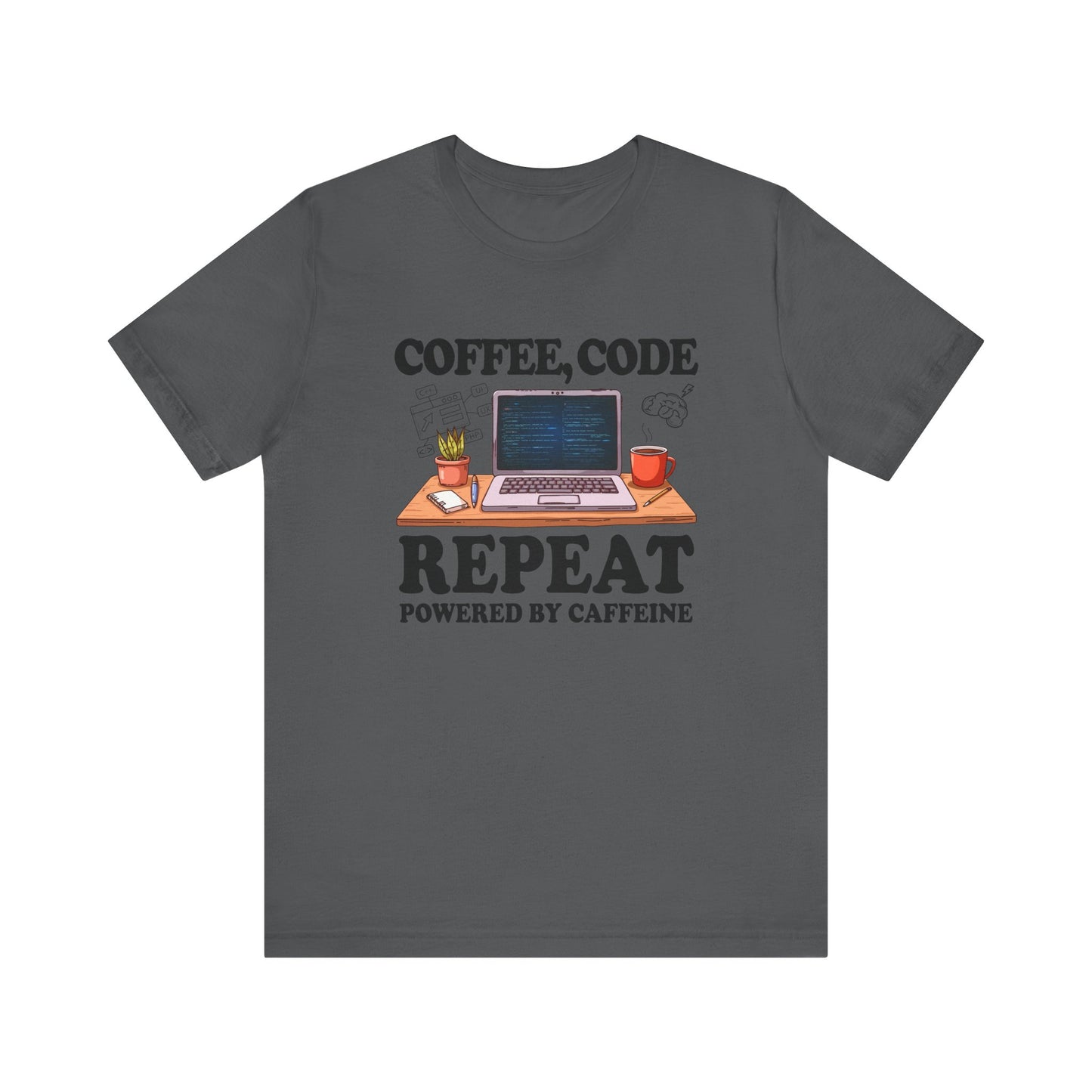 Coffee, Code, Repeat Official Graphic Statement Tee for Bold Minds, Modern Thinkers, and Everyday Expression Everywhere