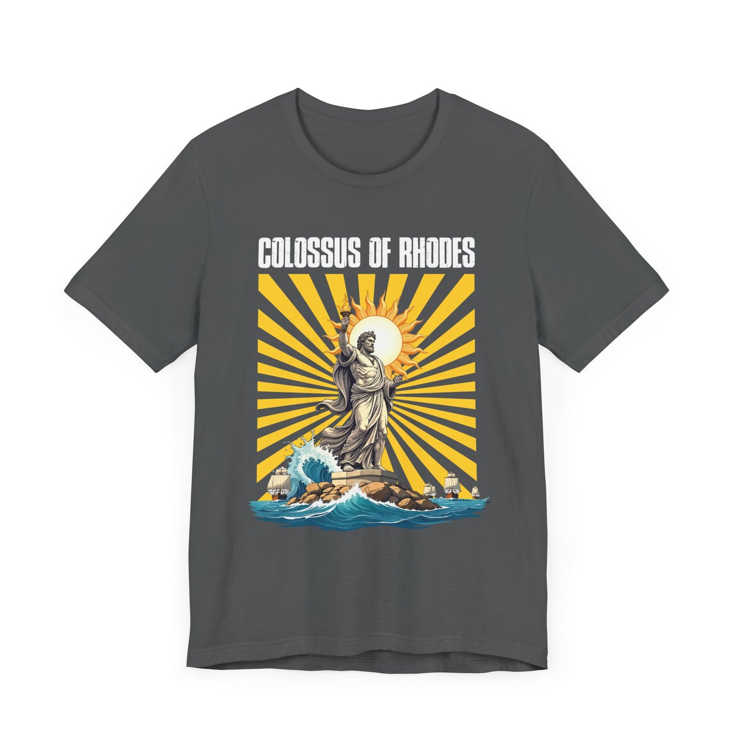 Colossus of Rhodes Club Tee, Ancient Wonder Shirt, Statue Tribute Top, Greek History Graphic Tee, Mythical Landmark Gift