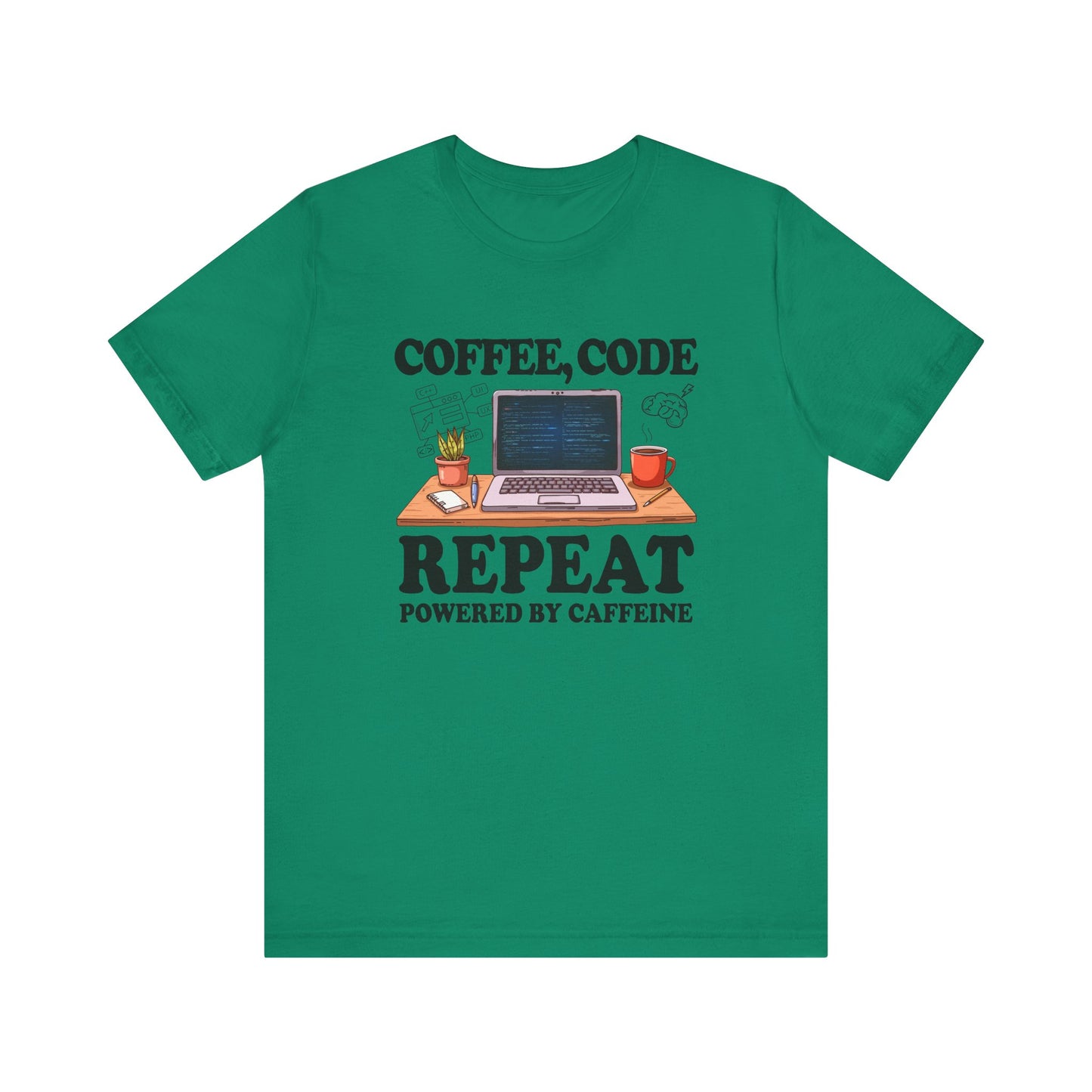 Coffee, Code, Repeat Official Graphic Statement Tee for Bold Minds, Modern Thinkers, and Everyday Expression Everywhere