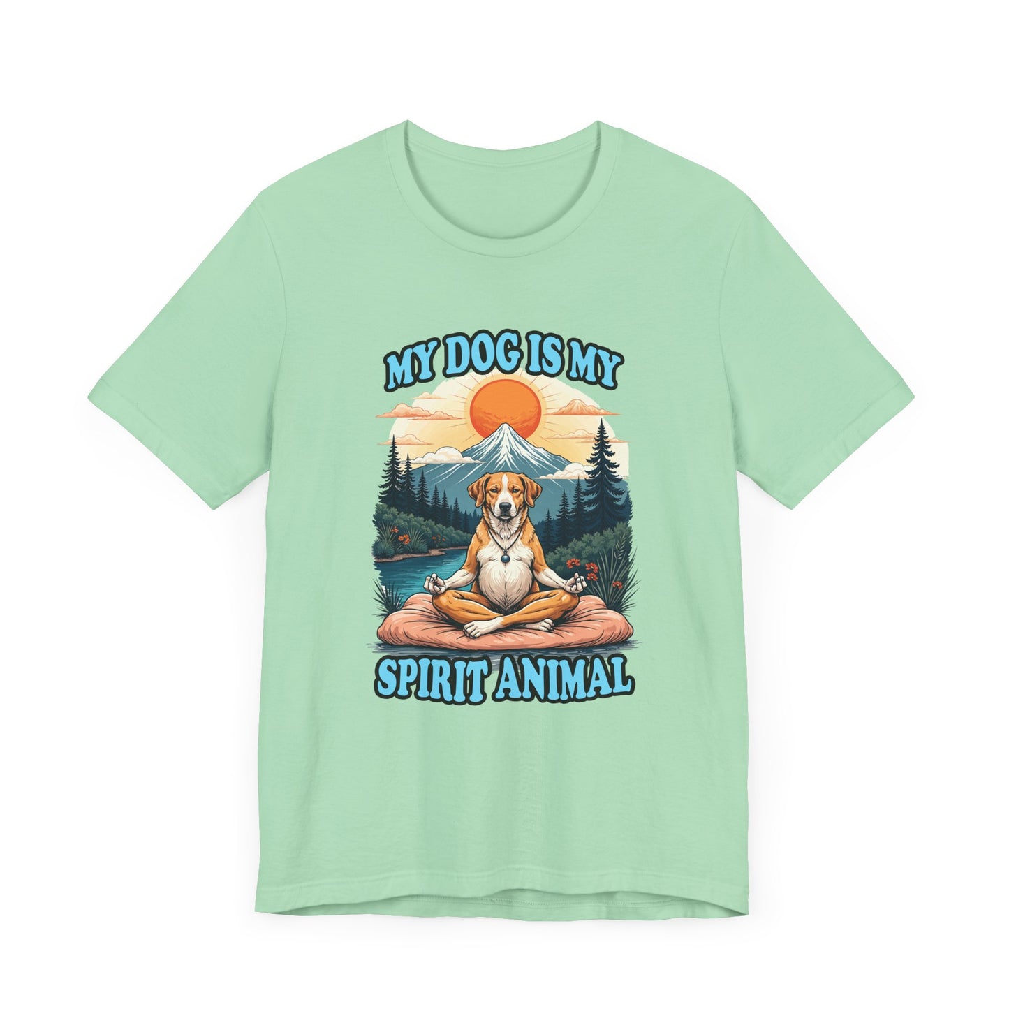 My Dog Is My Spirit Animal T-Shirt – Meditating Dog Nature Graphic Tee