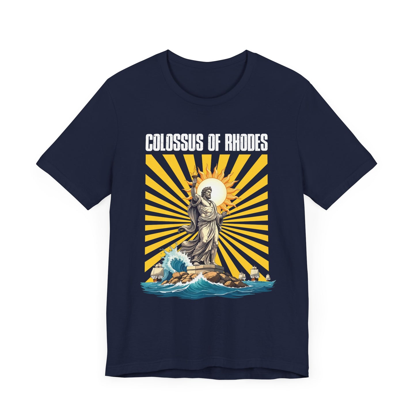 Colossus of Rhodes Club Tee, Ancient Wonder Shirt, Statue Tribute Top, Greek History Graphic Tee, Mythical Landmark Gift
