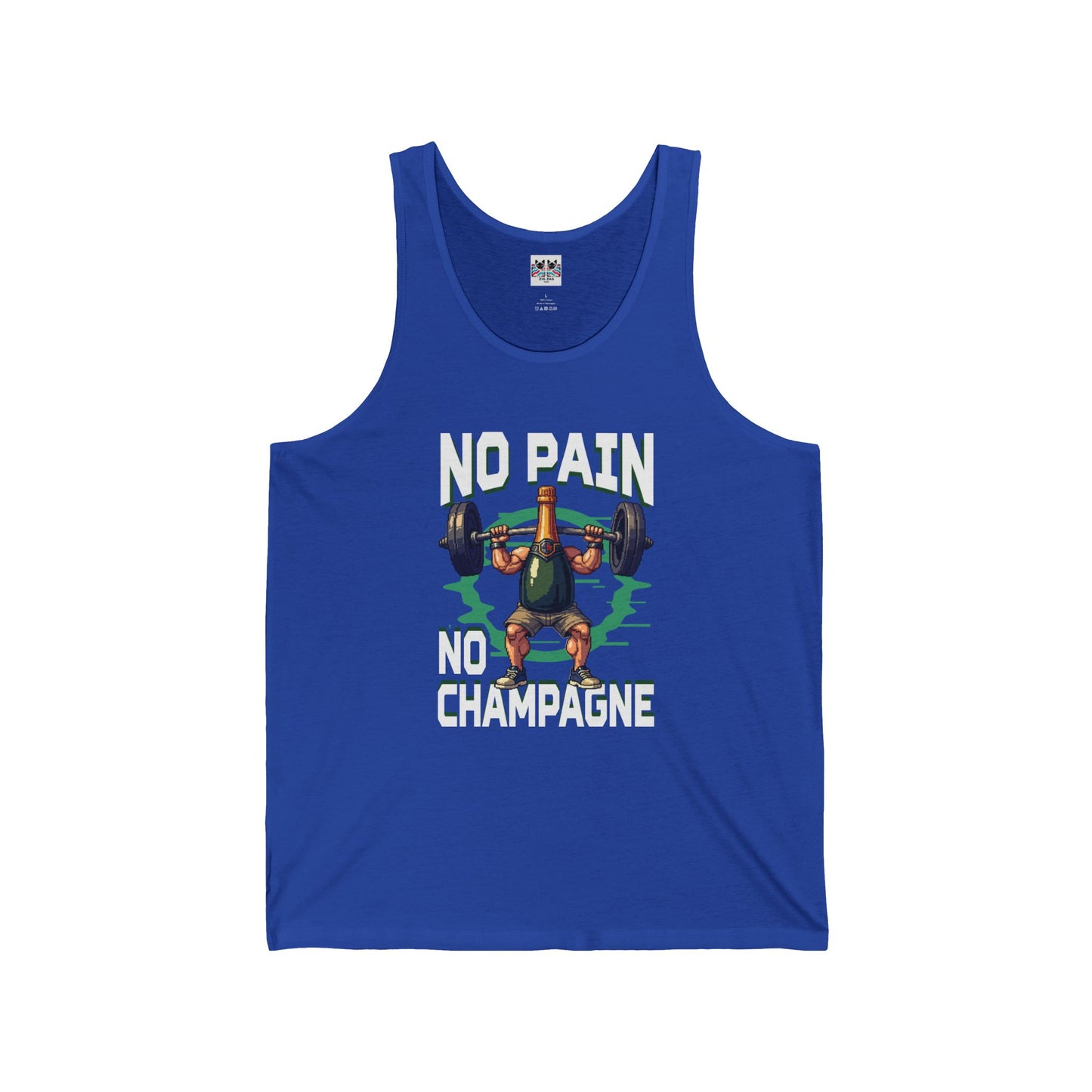 No Pain, No Champagne - Funny Gym & Fitness Tank Top