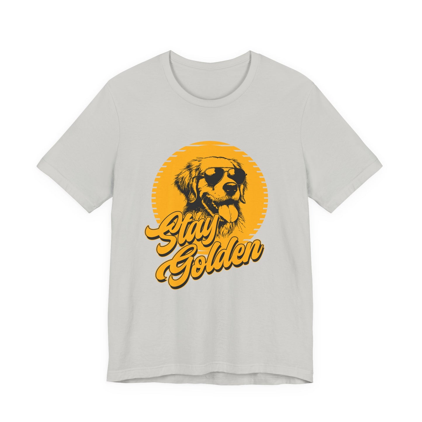 Stay Golden T-Shirt – Cool Golden Retriever with Sunglasses Graphic Tee