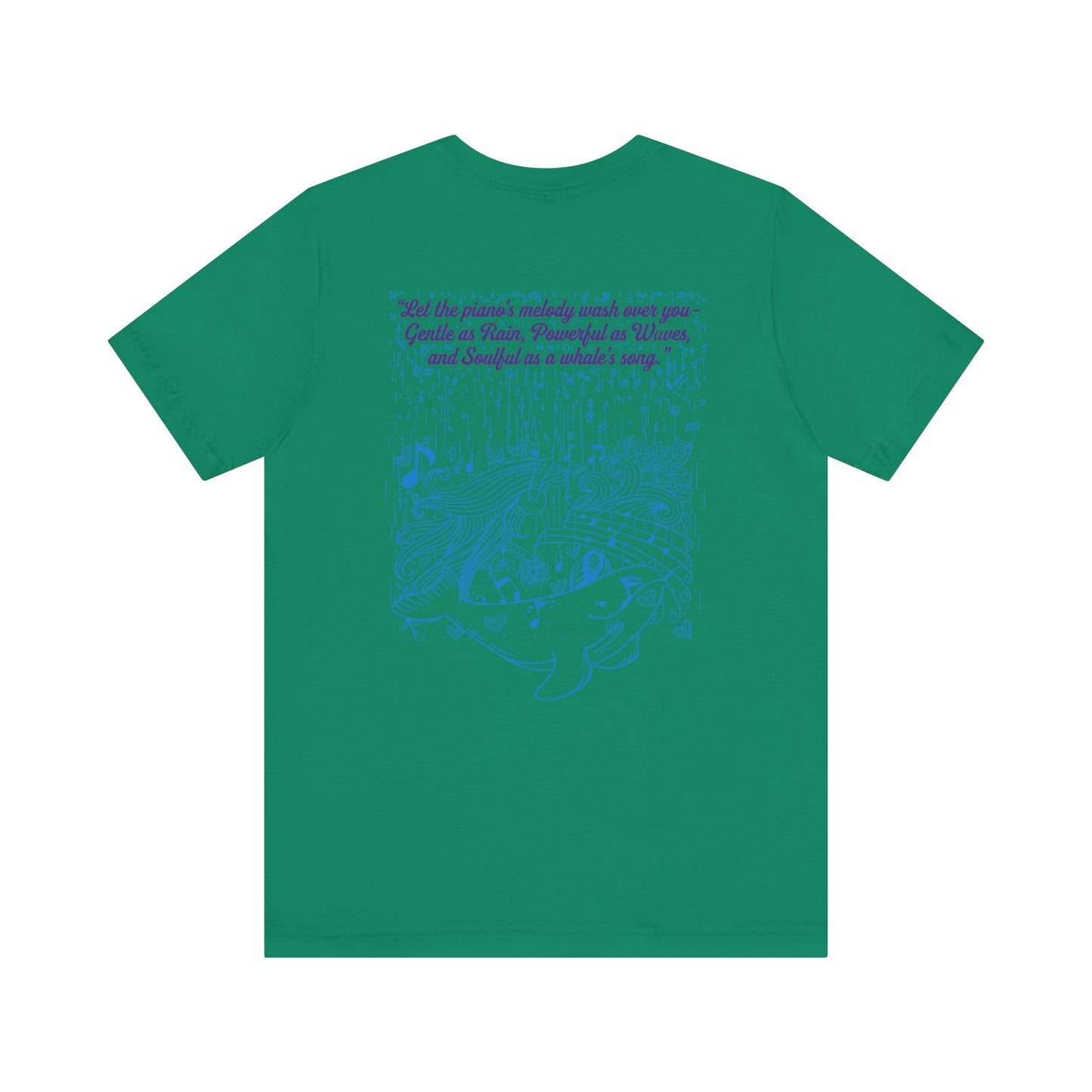 Gentle Rain, Powerful Waves, Soulful Whale Song Piano T-Shirt