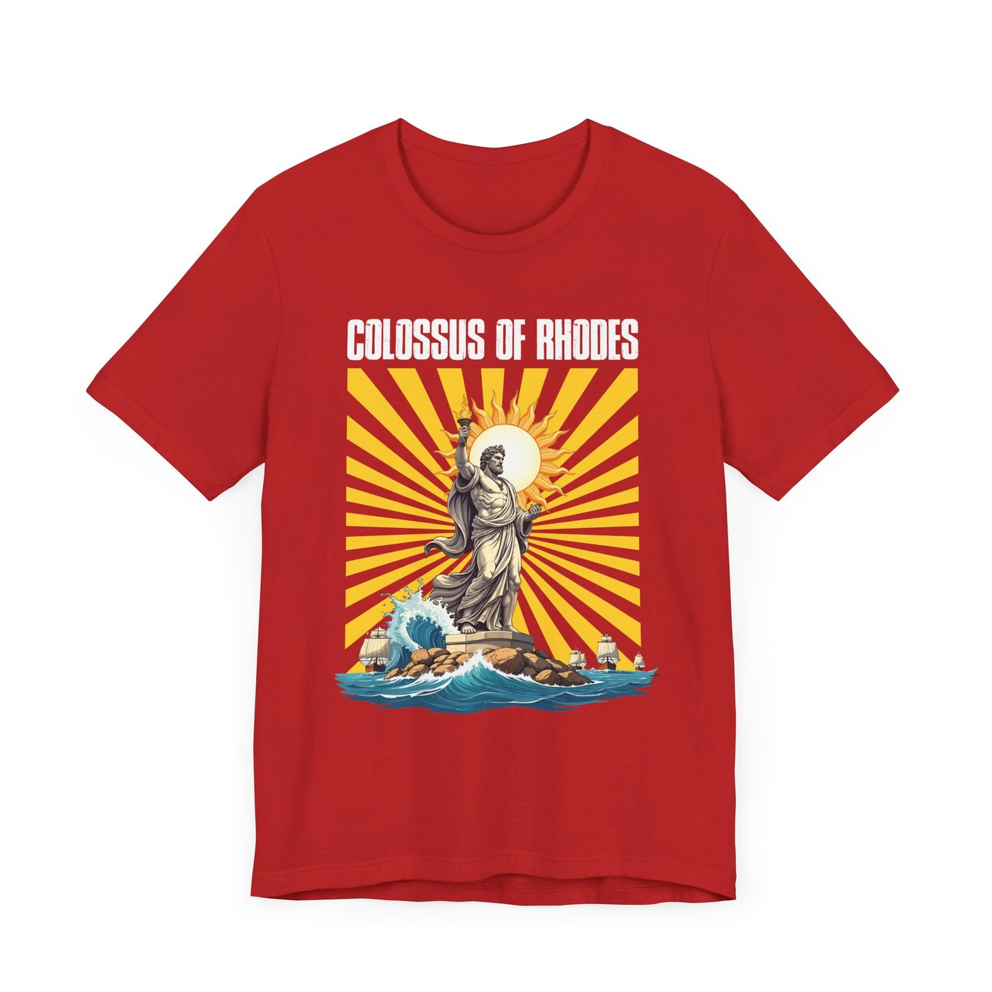 Colossus of Rhodes Club Tee, Ancient Wonder Shirt, Statue Tribute Top, Greek History Graphic Tee, Mythical Landmark Gift