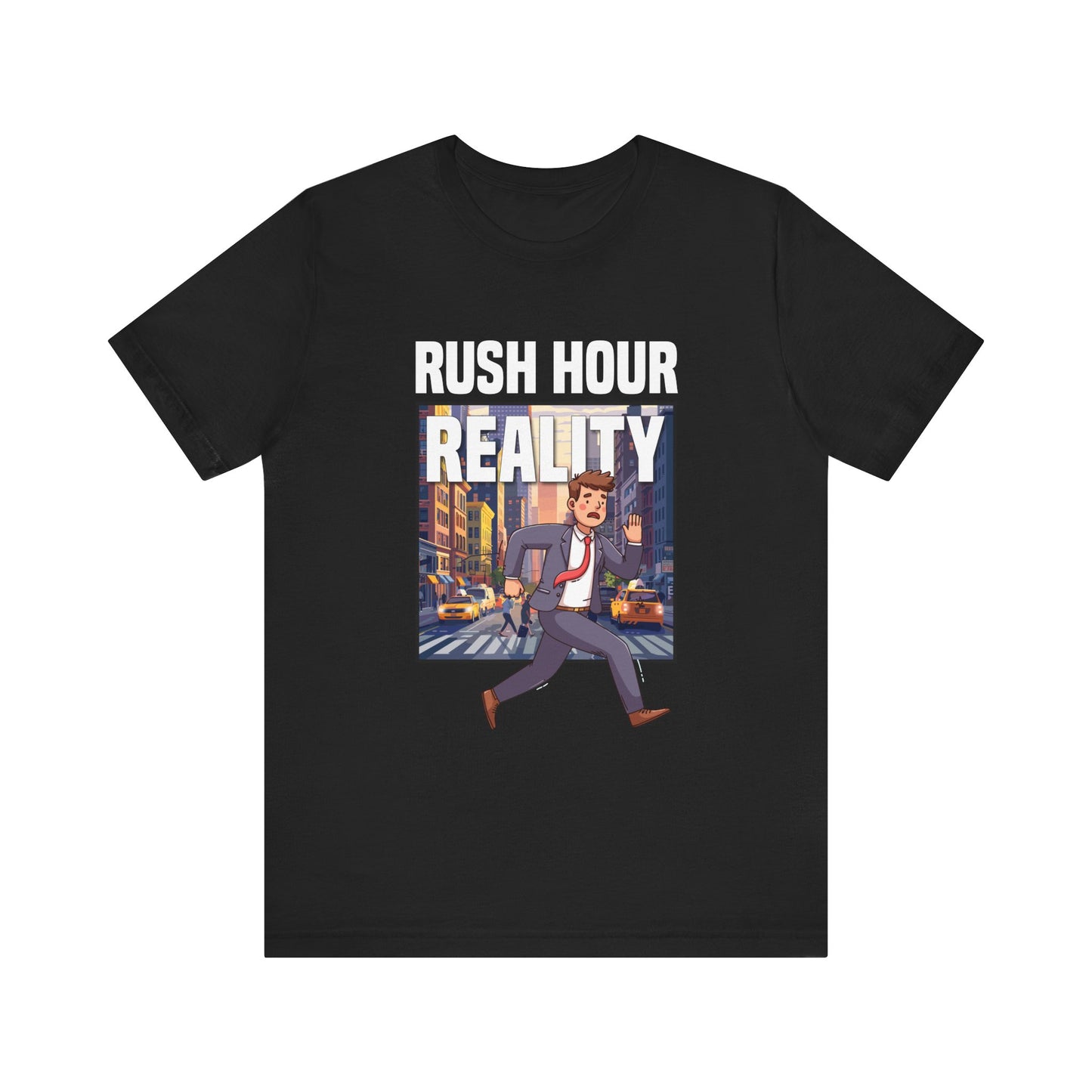 Rush Hour Reality Urban Commute Graphic Tee for City Warriors Navigating Chaos Hustle and Subway Stops Like Daily Champions