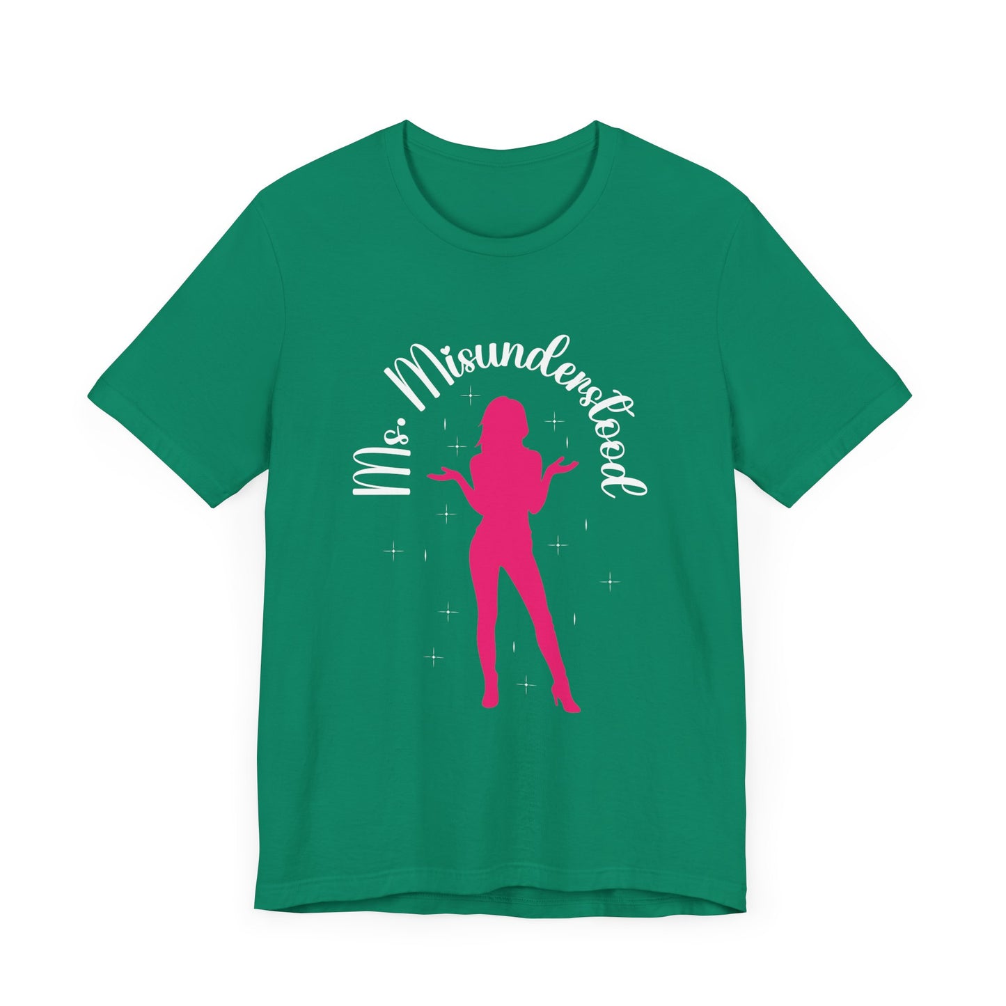 Ms Misunderstood Shirt, Confident Anime Girl Tee, Pink Silhouette Sass T Shirt, Bold Feminine Energy Apparel, Sassy Girl Power Graphic Top