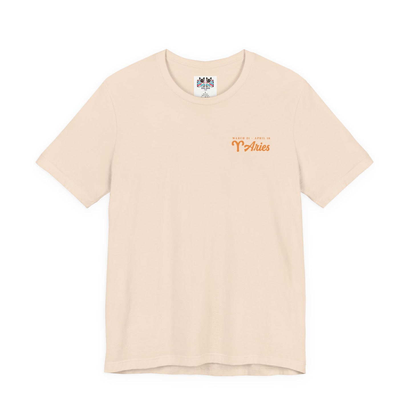 Aries Fueled by Fire T-Shirt – Ram Head with Zodiac Astrological Wheel