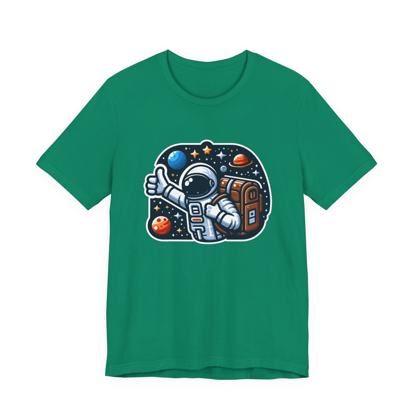 Astronaut Galaxy Hitchhiker T-Shirt – Cosmic Adventure in Space