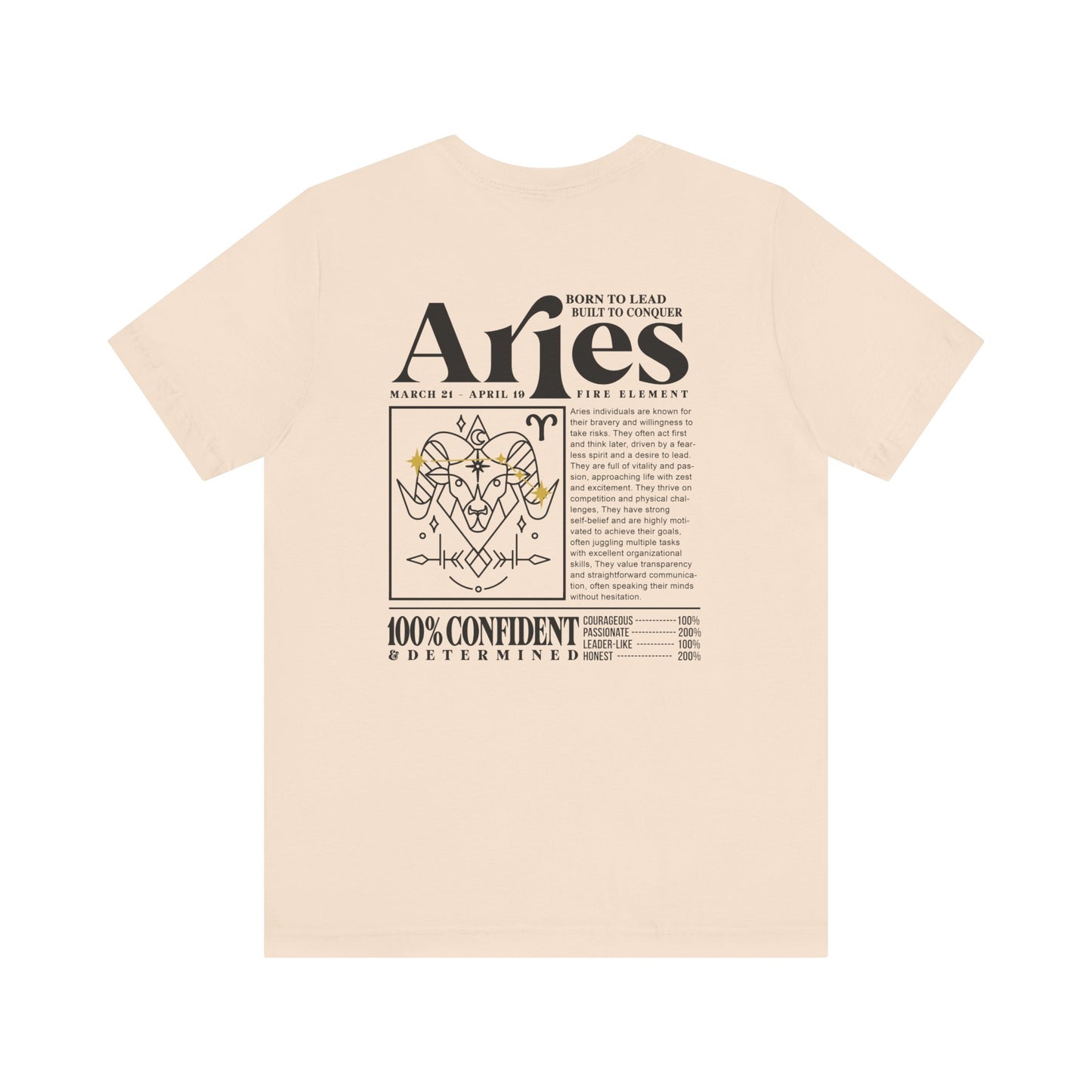 Aries Zodiac T-Shirt – Born to Lead, Built to Conquer