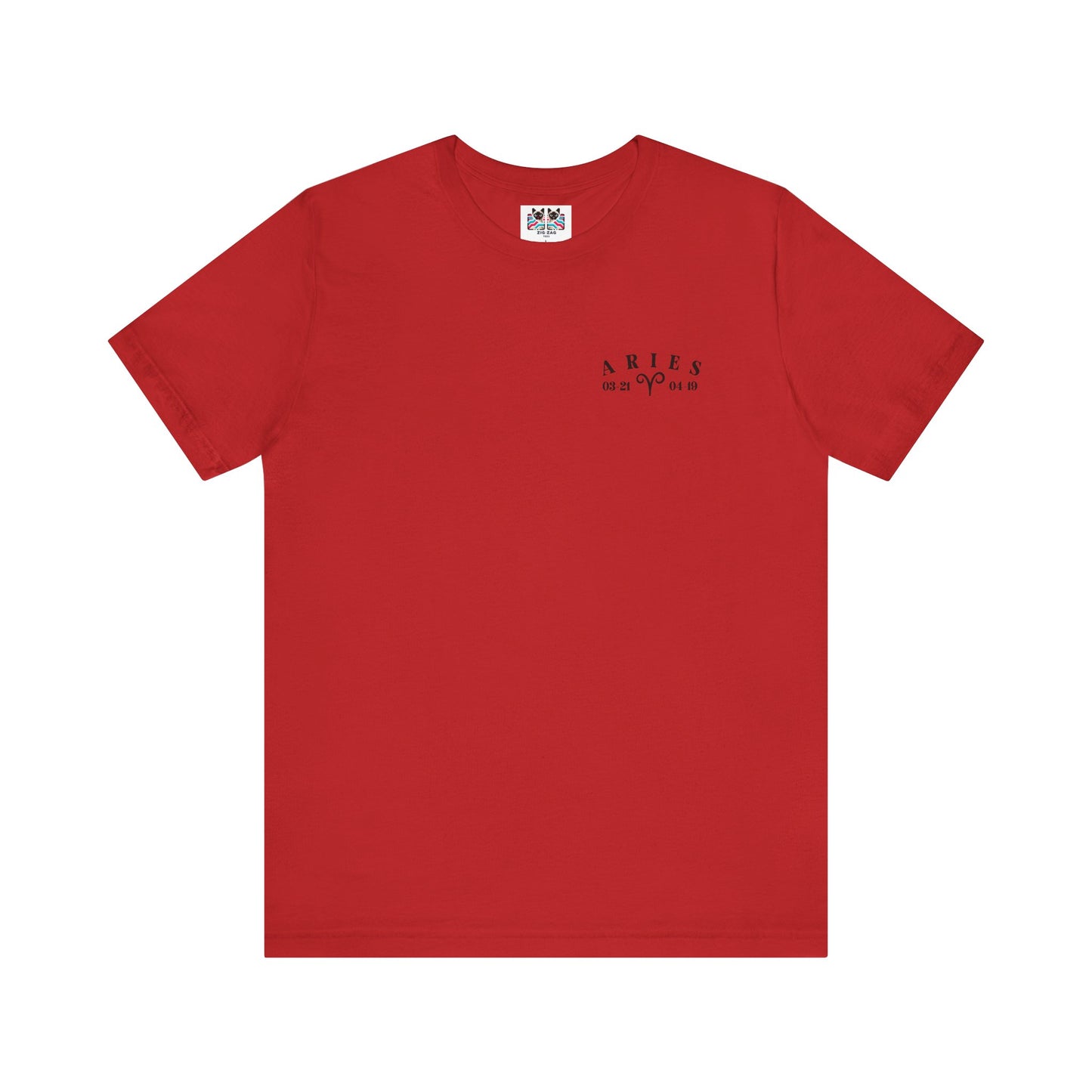 Aries Zodiac T-Shirt – Ram Head with Constellation and Floral Background